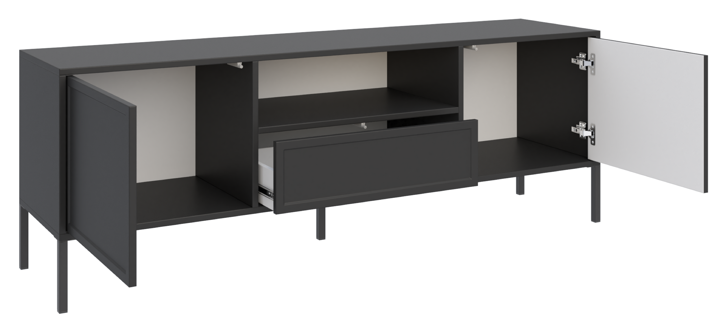 selsey-velveto-tv-schrank-160-cm-zweit-rig-mit-schublade-und-nische-schwarz image 3