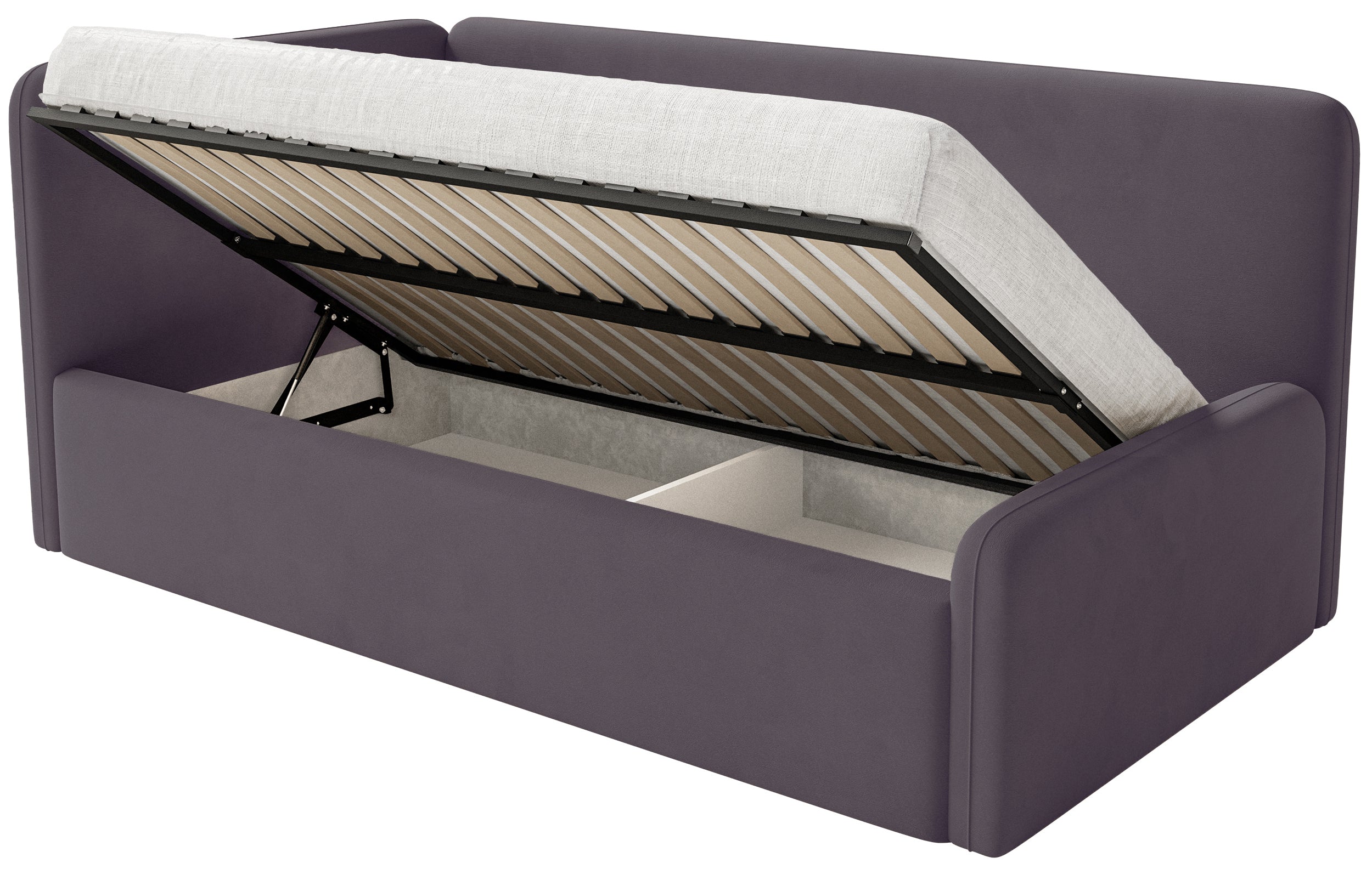 selsey-fanklo-jugendbett-120x200-cm-links-mit-stauraum-violetter-velours image 3
