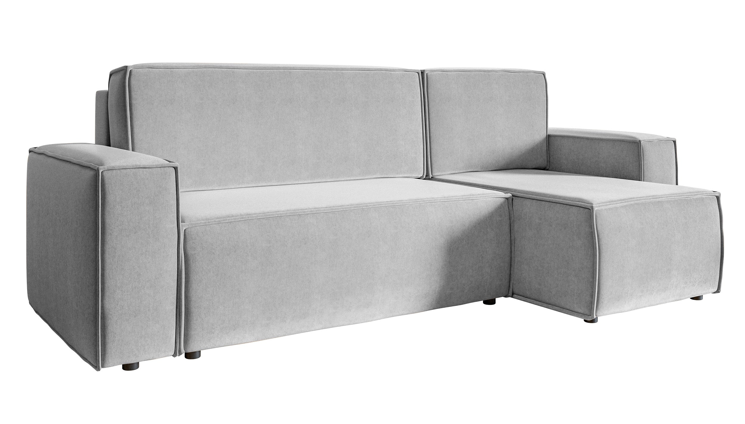 selsey-copertino-ecksofa-mit-schlaffunktion-und-stauraum-hellgrauer-samt image 1