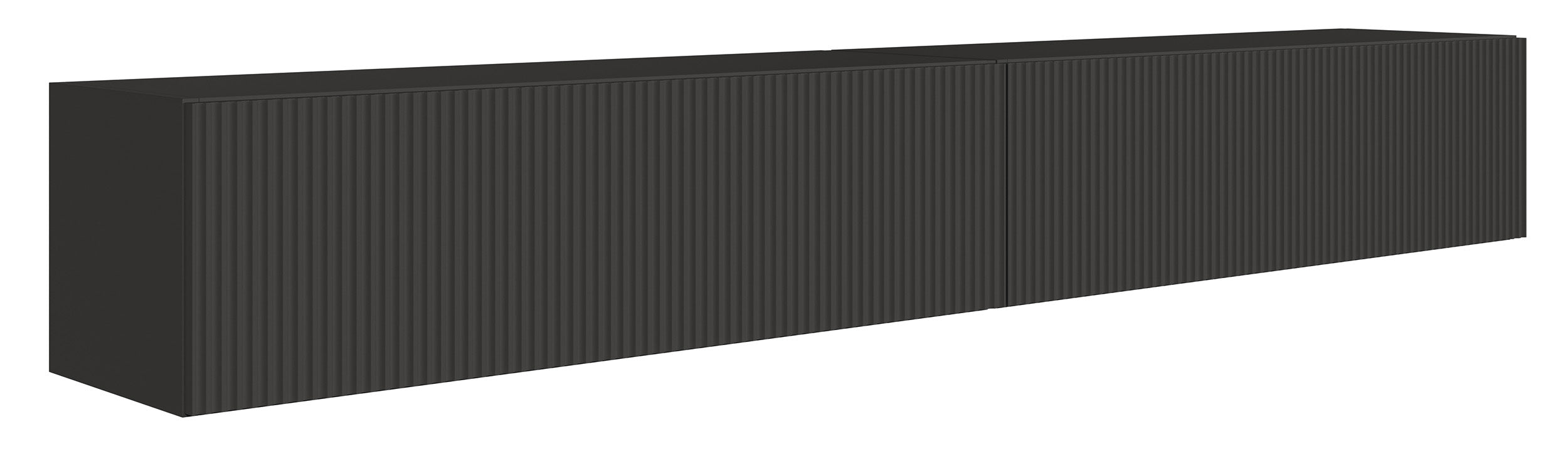 selsey-veldio-h-ngender-tv-schrank-200-cm-mit-2-t-ren-schwarz-gerillte-front image 5