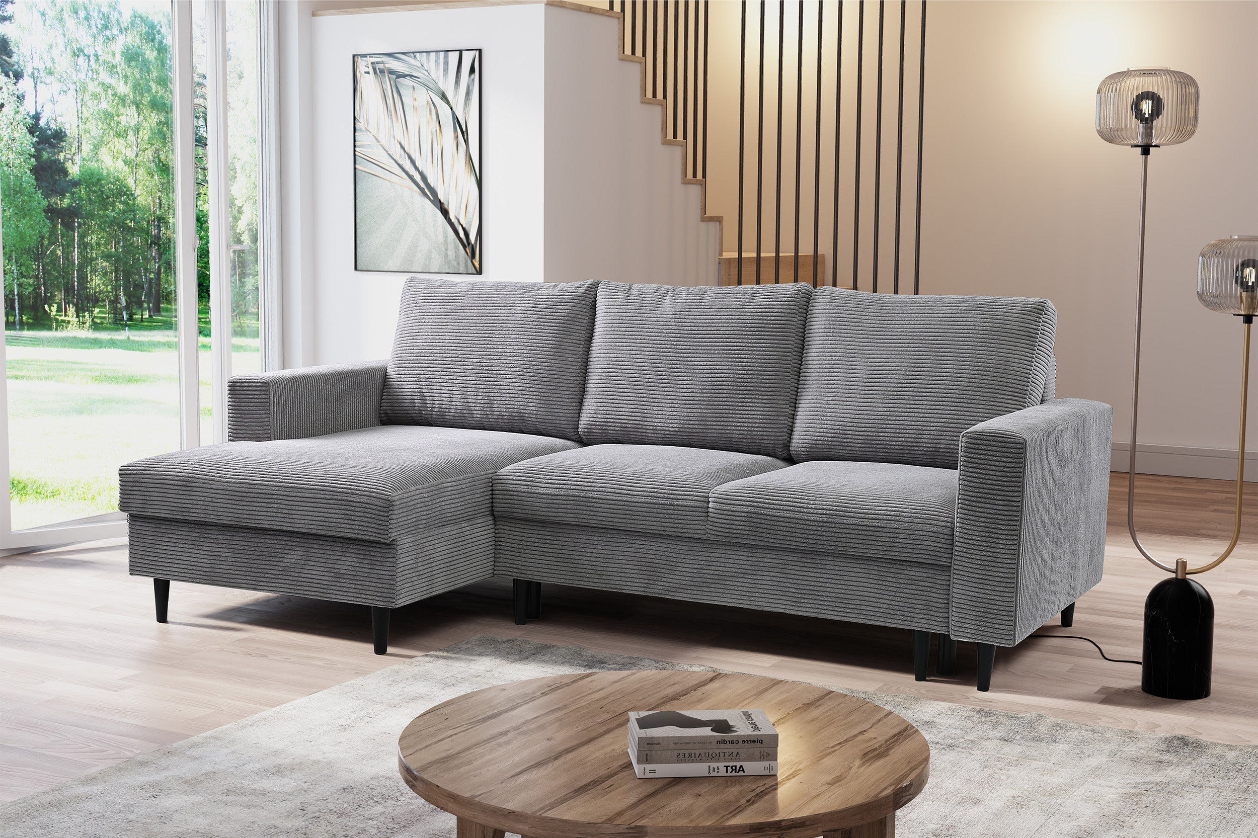 selsey-nalika-ecksofa-links-mit-schlaffunktion-und-stauraum-hellgrauer-cord image 2