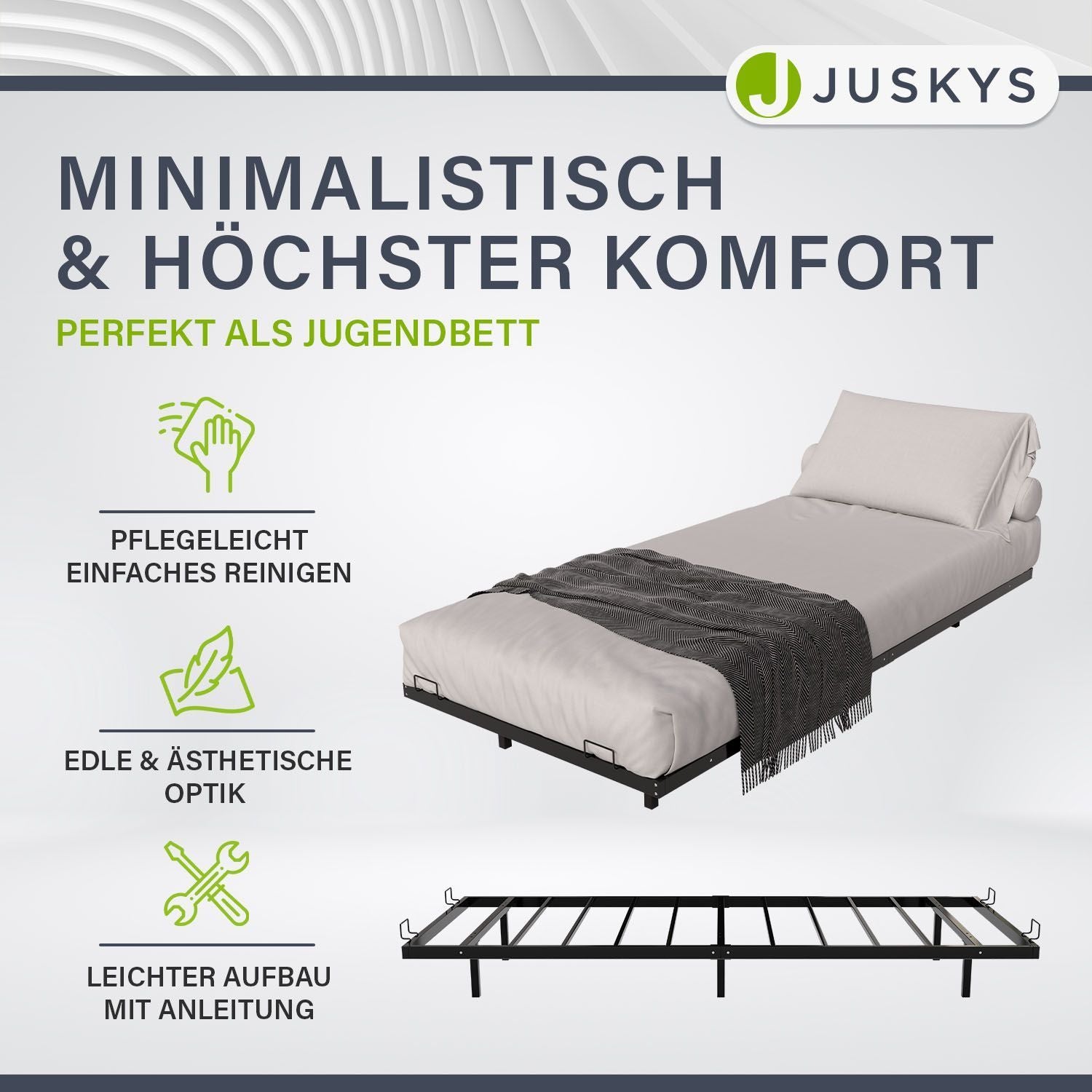 juskys-metall-schwebebett-palamos-90x200-cm-schwarz-mit-led-und-lattenrost image 5