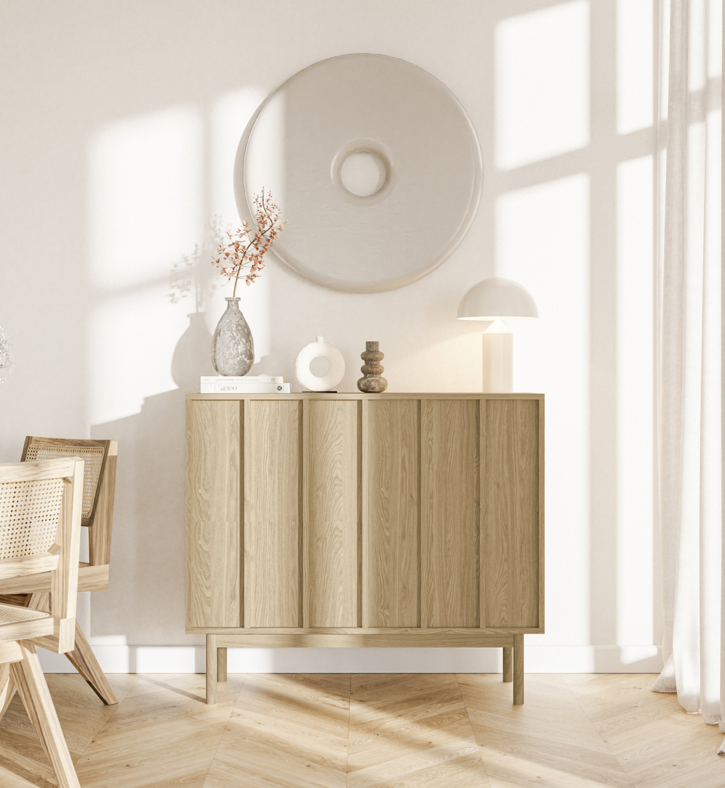 selsey-neksto-zweit-rige-kommode-100-cm-ge-lte-eiche-mit-leisten image 2