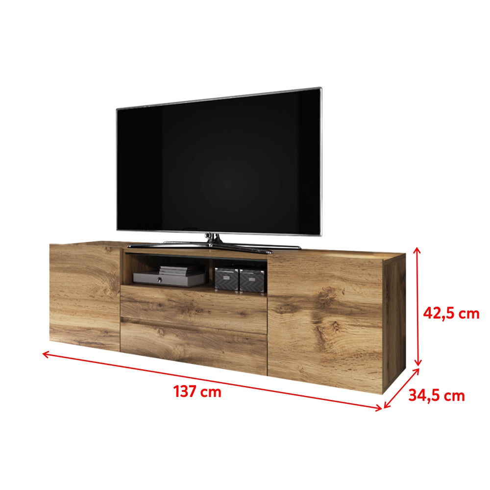 selsey-bros-tv-schrank-wotan-eiche-grau-hochglanz-mit-beleuchtung image 5