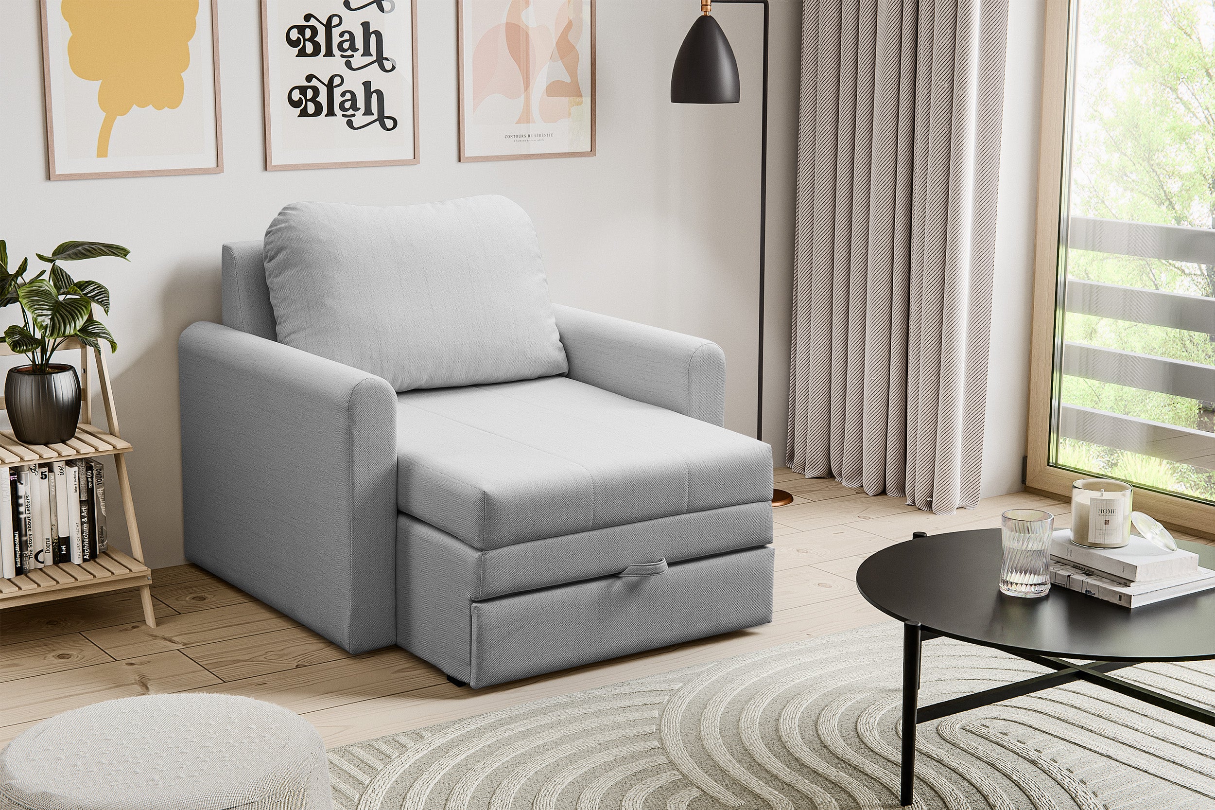 selsey-dejano-klappbarer-sessel-mit-ausziehbett-hellgraues-geflecht image 2