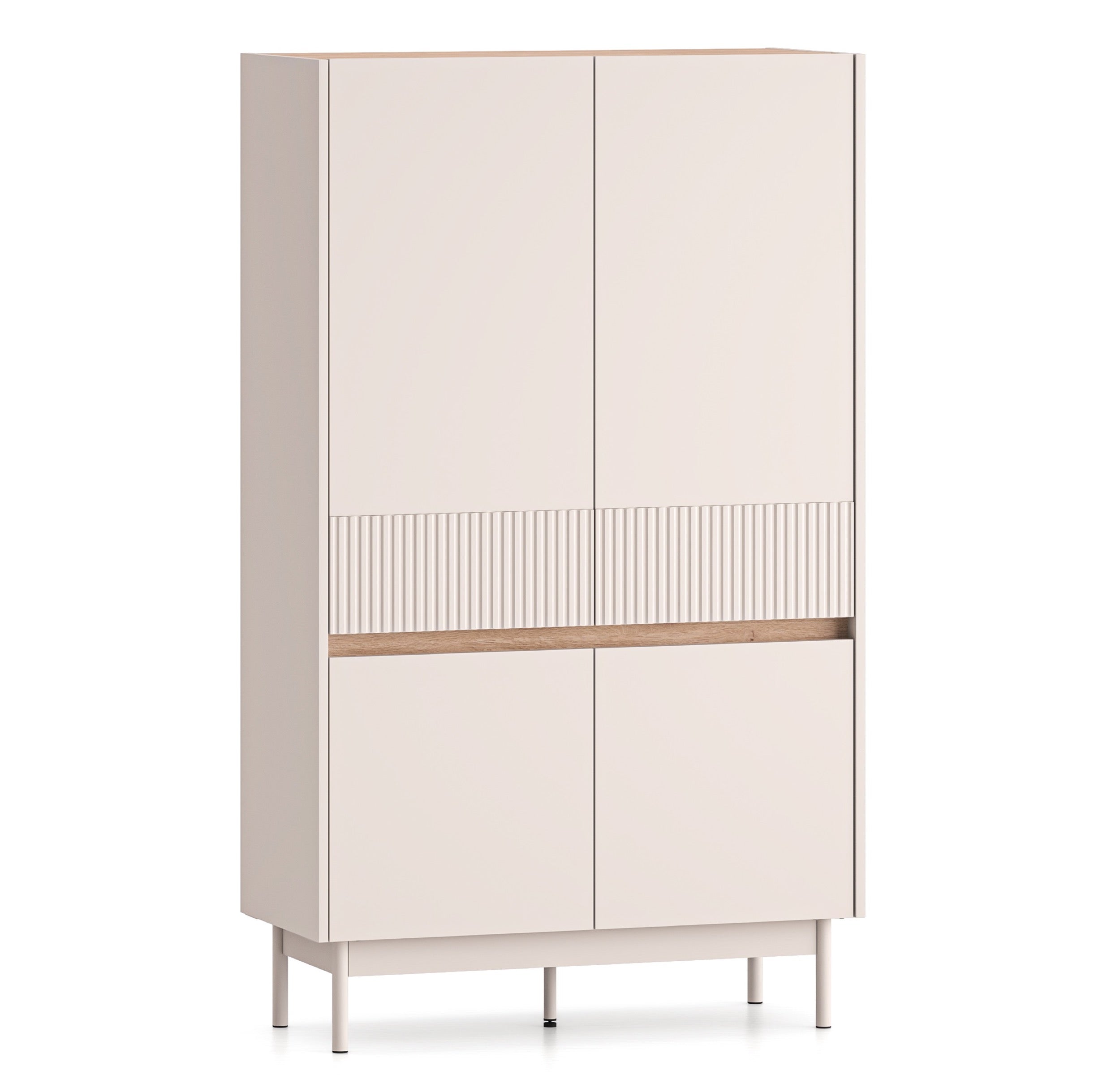 selsey-dunea-hohe-kommode-92-cm-4-t-rig-kaschmir-eiche-mit-rillenfront image 1