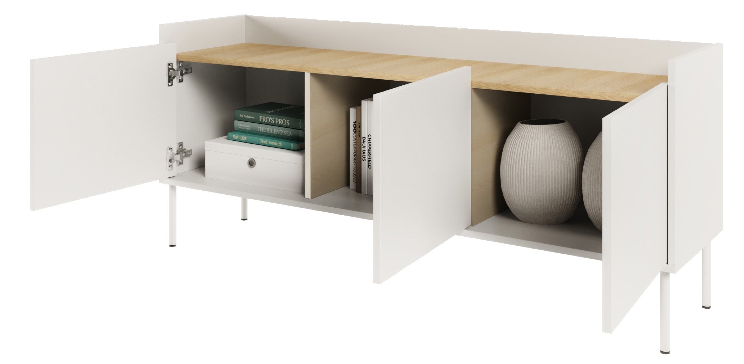 selsey-tovi-tv-schrank-dreit-rig-140-cm-wei-lindberg-eiche image 3