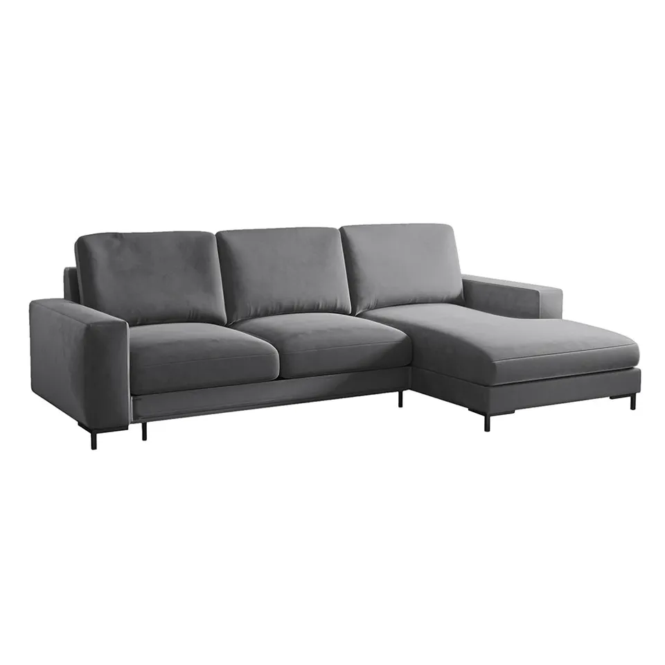selsey-mokpeo-ecksofa-mit-schlaffunktion-l-form-rechtsseitig-grafitfarbener-samt image 1