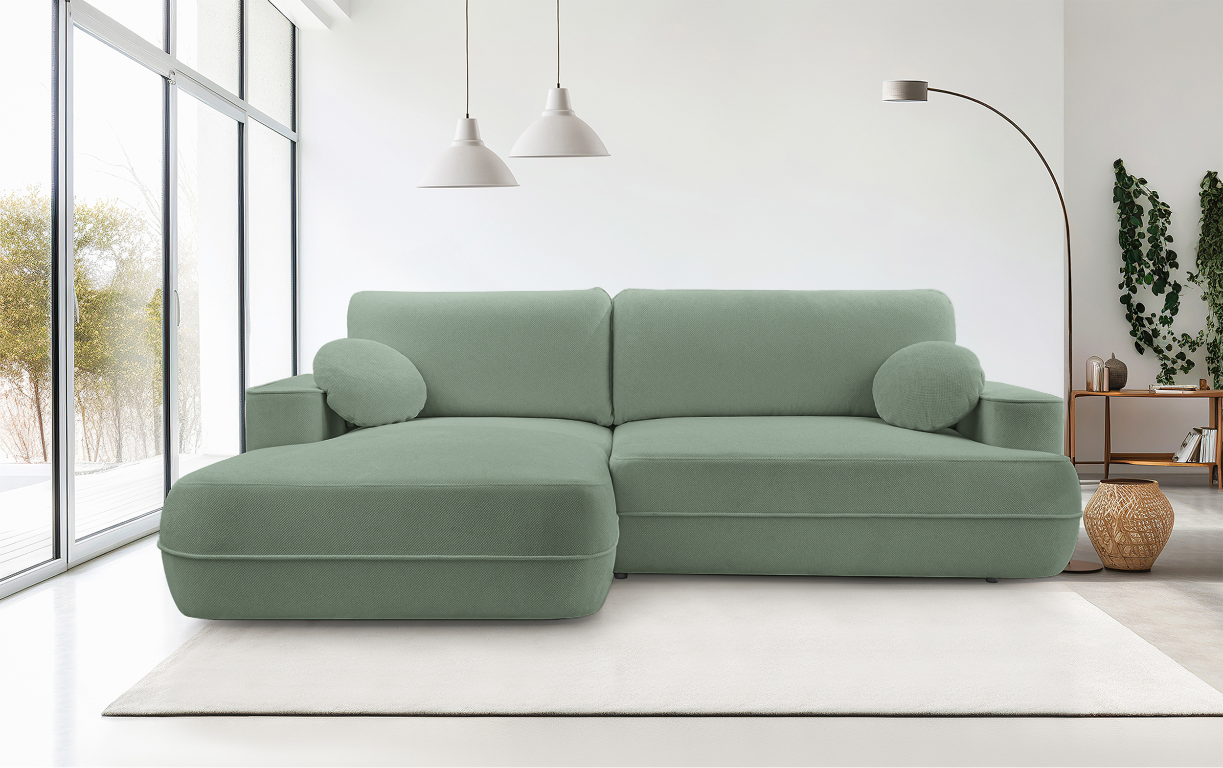 selsey-fuerro-ecksofa-l-links-mit-schlaffunktion-und-stauraum-salbeigr-ner-flech image 2