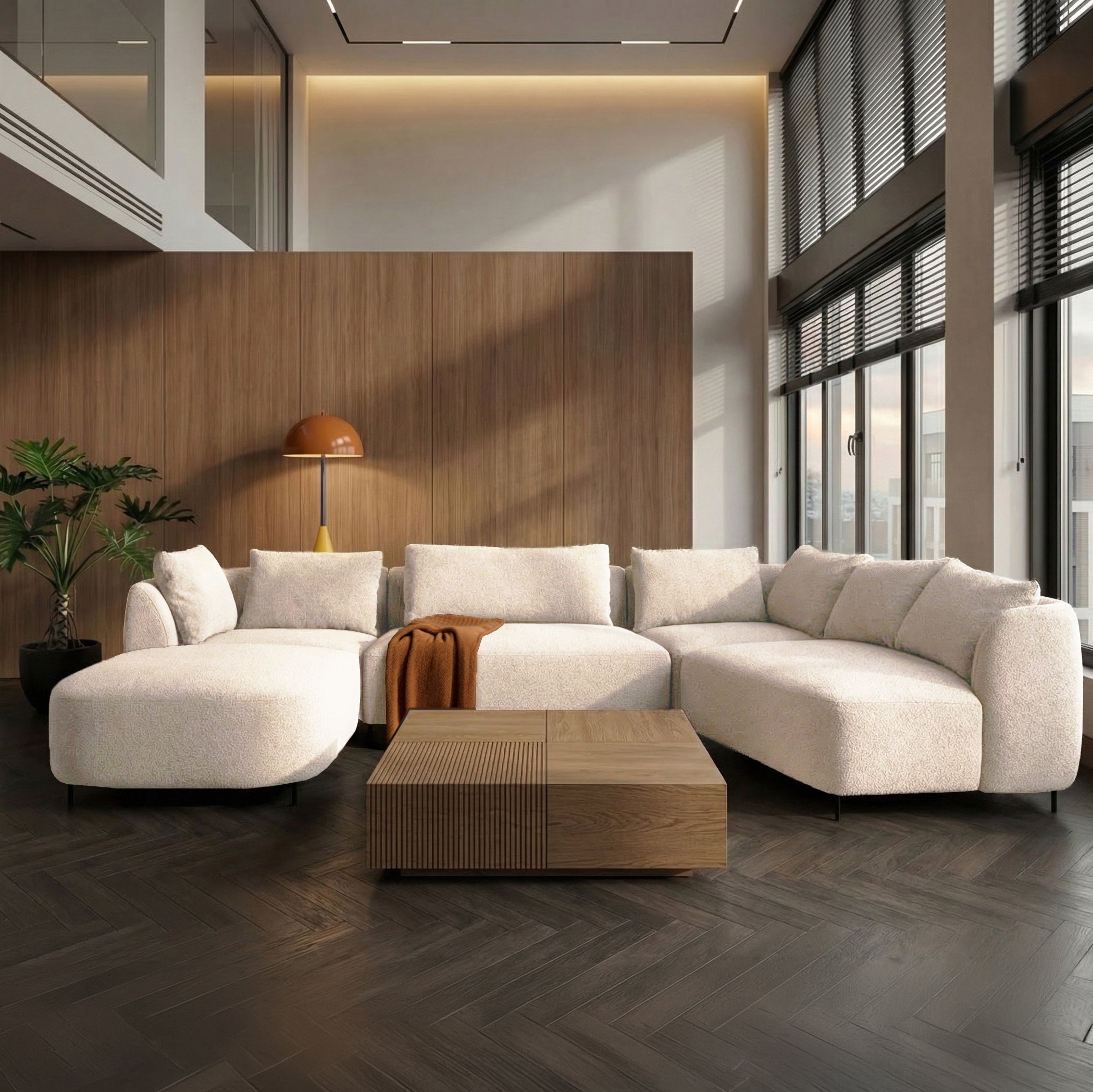 selsey-lanomi-u-f-rmiges-modulares-ecksofa-rechtsseitig-cremefarbenes-boucl image 2
