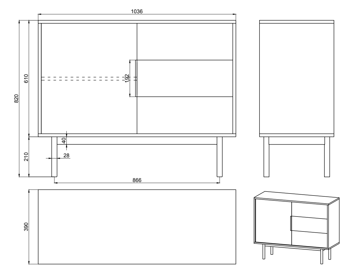 selsey-viviaro-kommode-einzelt-r-mit-3-schubladen-104-cm-kaschmir image 6