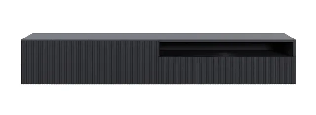 selsey-veldio-tv-schrank-175-cm-schwarz-mit-gefr-ster-front-und-nische-wandmonta image 1