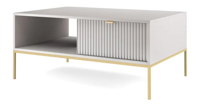selsey-vellore-couchtisch-104x68-cm-grau-mit-geriffelter-front-und-goldenem-gest image 1