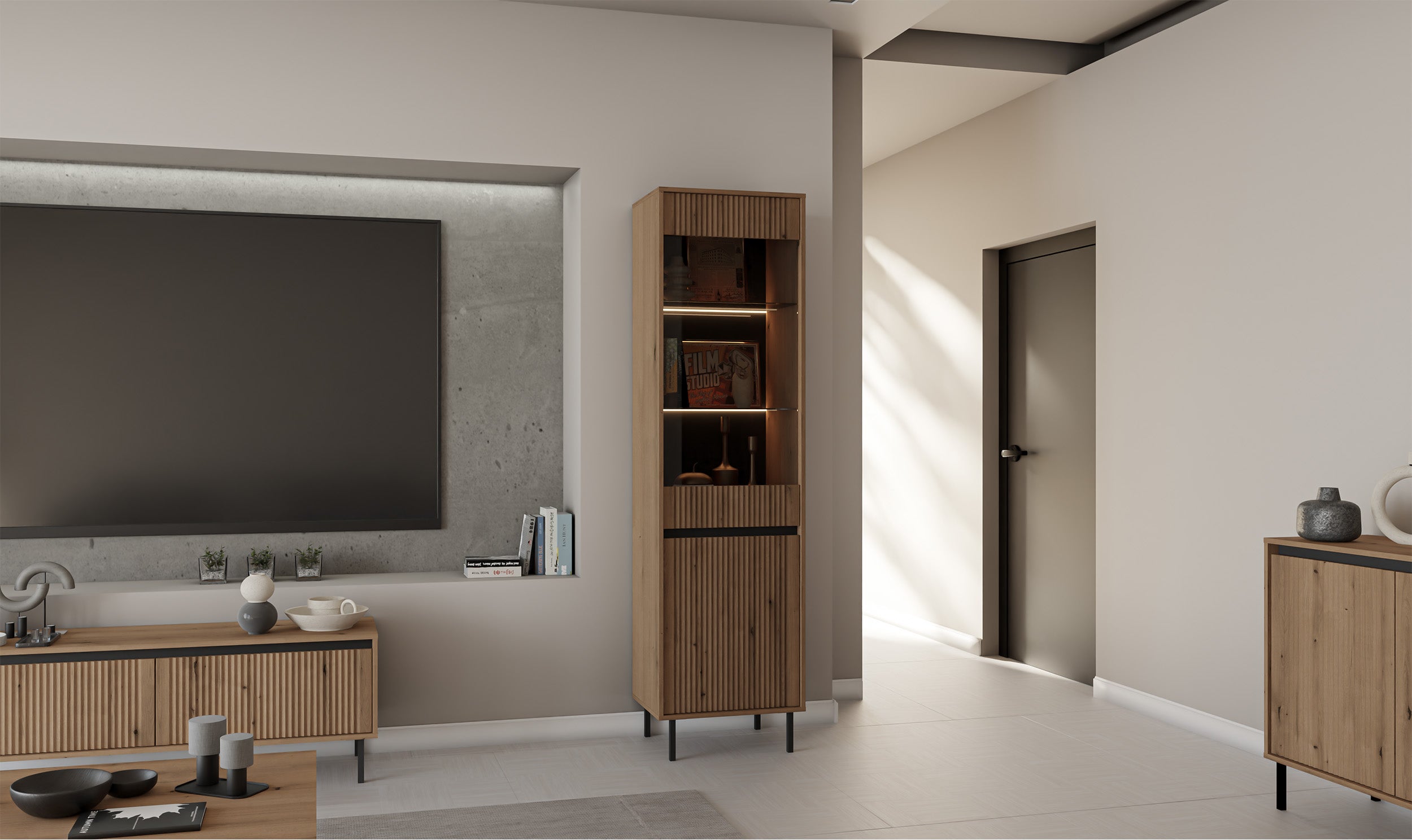 selsey-osaka-tv-schrank-140-cm-mit-2-schubladen-eiche-evoke-gerillte-fronten-sch image 3
