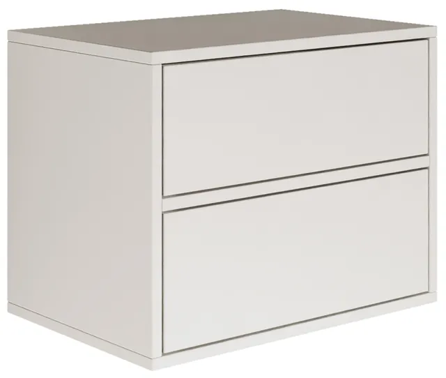 selsey-framme-h-ngender-nachttisch-mit-zwei-schubladen-50-cm-wei image 1