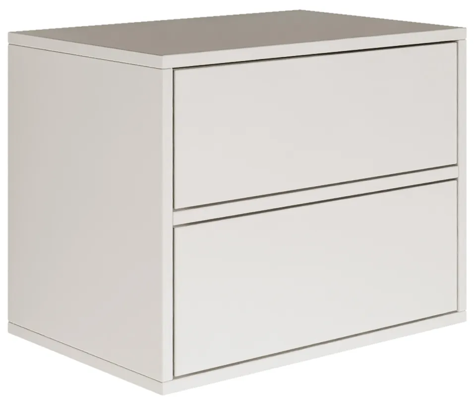 selsey-framme-h-ngender-nachttisch-mit-zwei-schubladen-50-cm-wei image 1