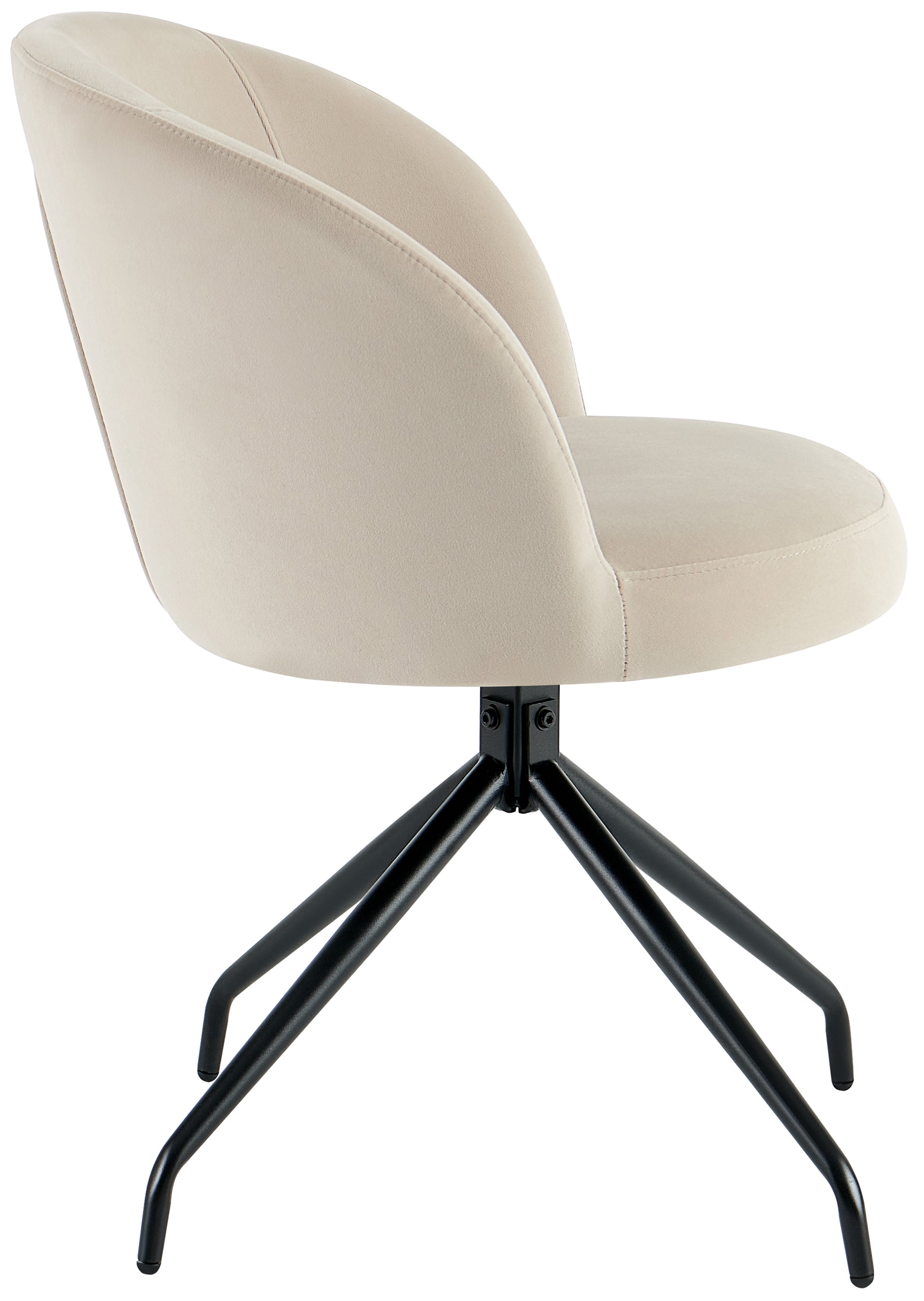 selsey-virella-drehstuhl-esszimmerstuhl-beige-samt-drehbar image 4