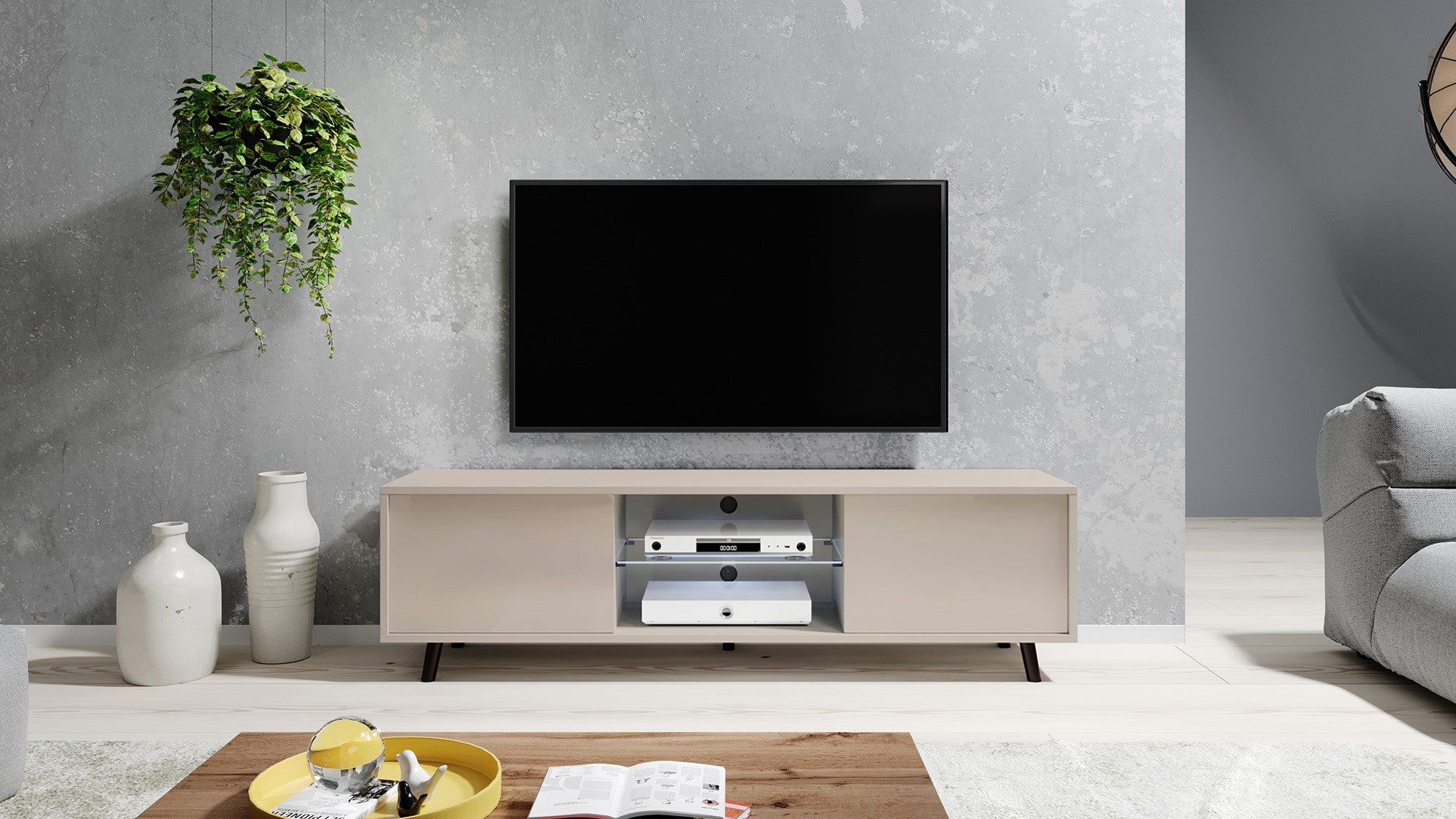 selsey-lefyr-tv-schrank-140-cm-grau-beige-mit-led image 5