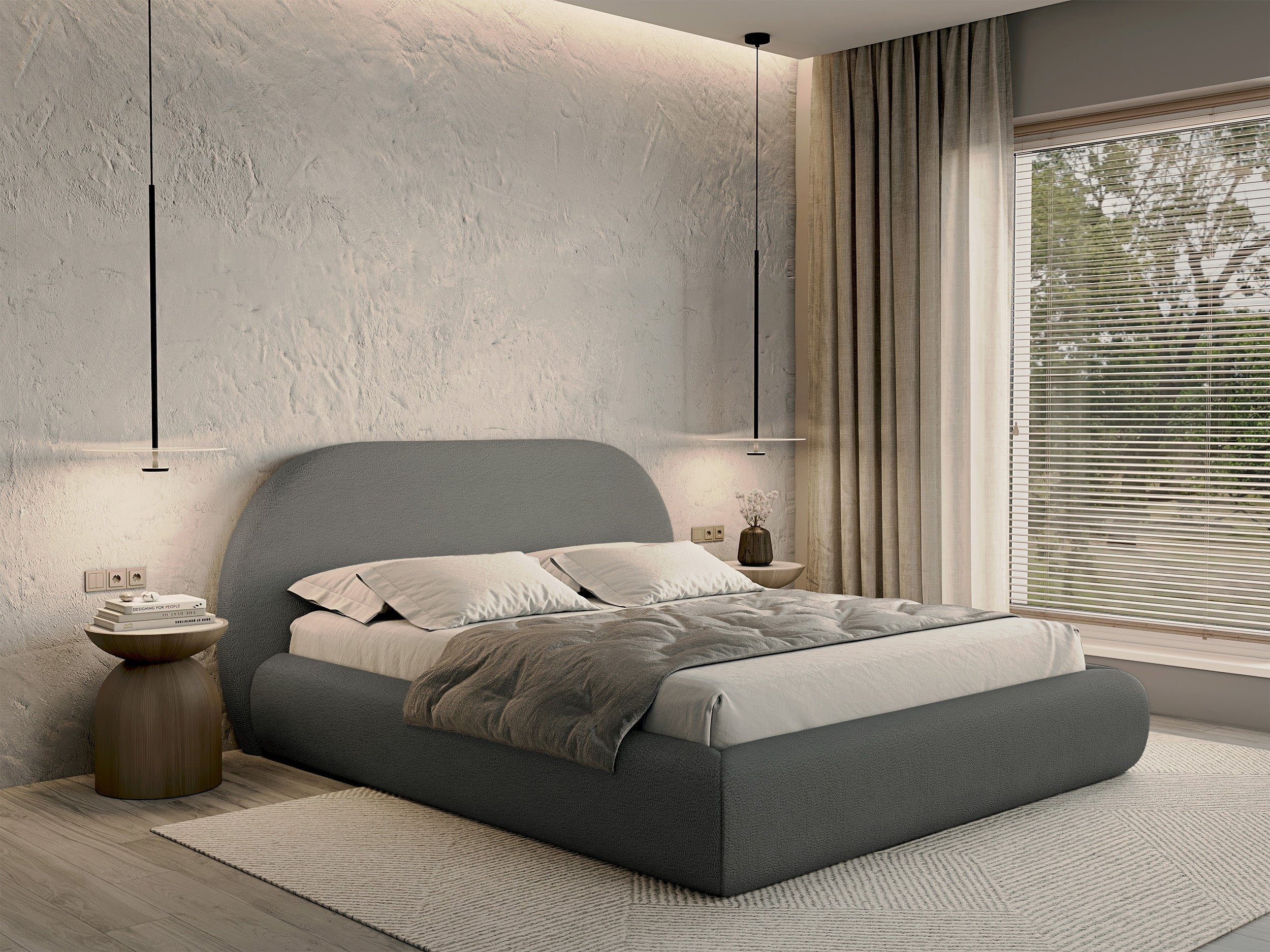 selsey-buvio-gepolstertes-bett-160x200-cm-grau-boucl image 7