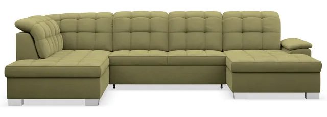 selsey-jamaal-ecksofa-u-f-rmig-rechts-mit-schlaffunktion-und-stauraum-olivgr-ner image 1