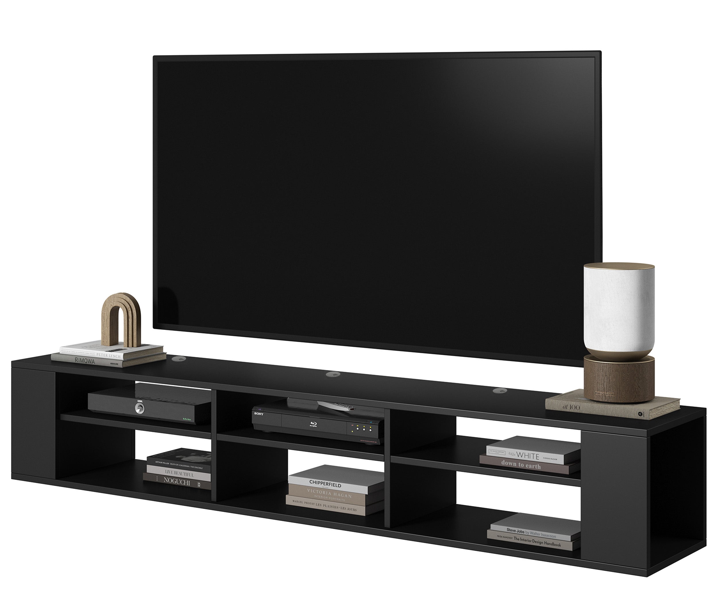 selsey-wall-tv-schrank-175-cm-schwarz-lowboard image 2
