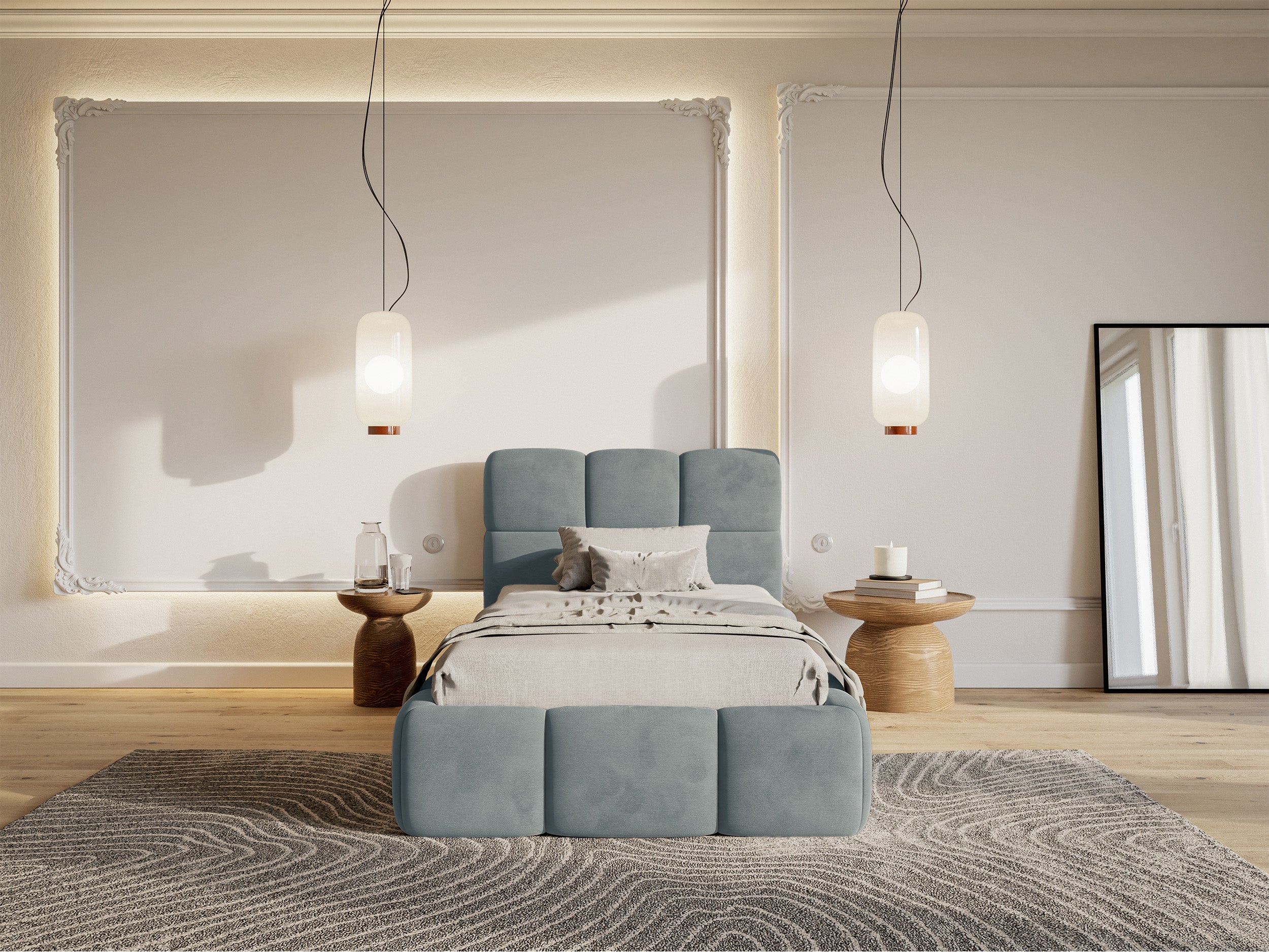 selsey-cloudy-polsterbett-90x200-cm-grauer-velours-wasserabweisend image 4