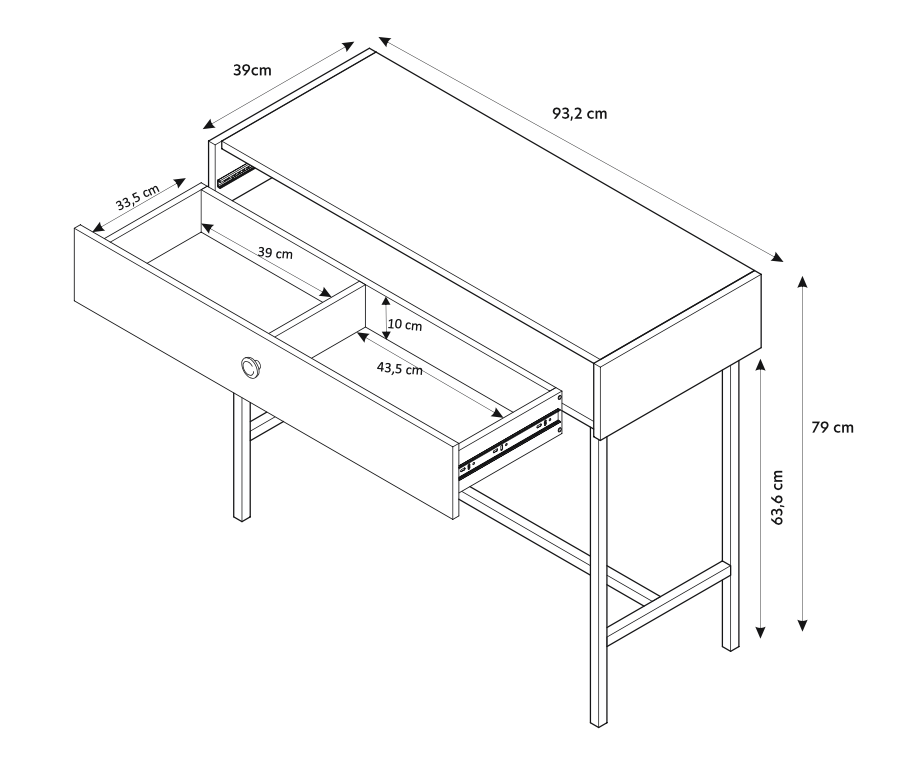 selsey-divenos-schminktisch-mit-schublade-93-cm-schwarz image 5