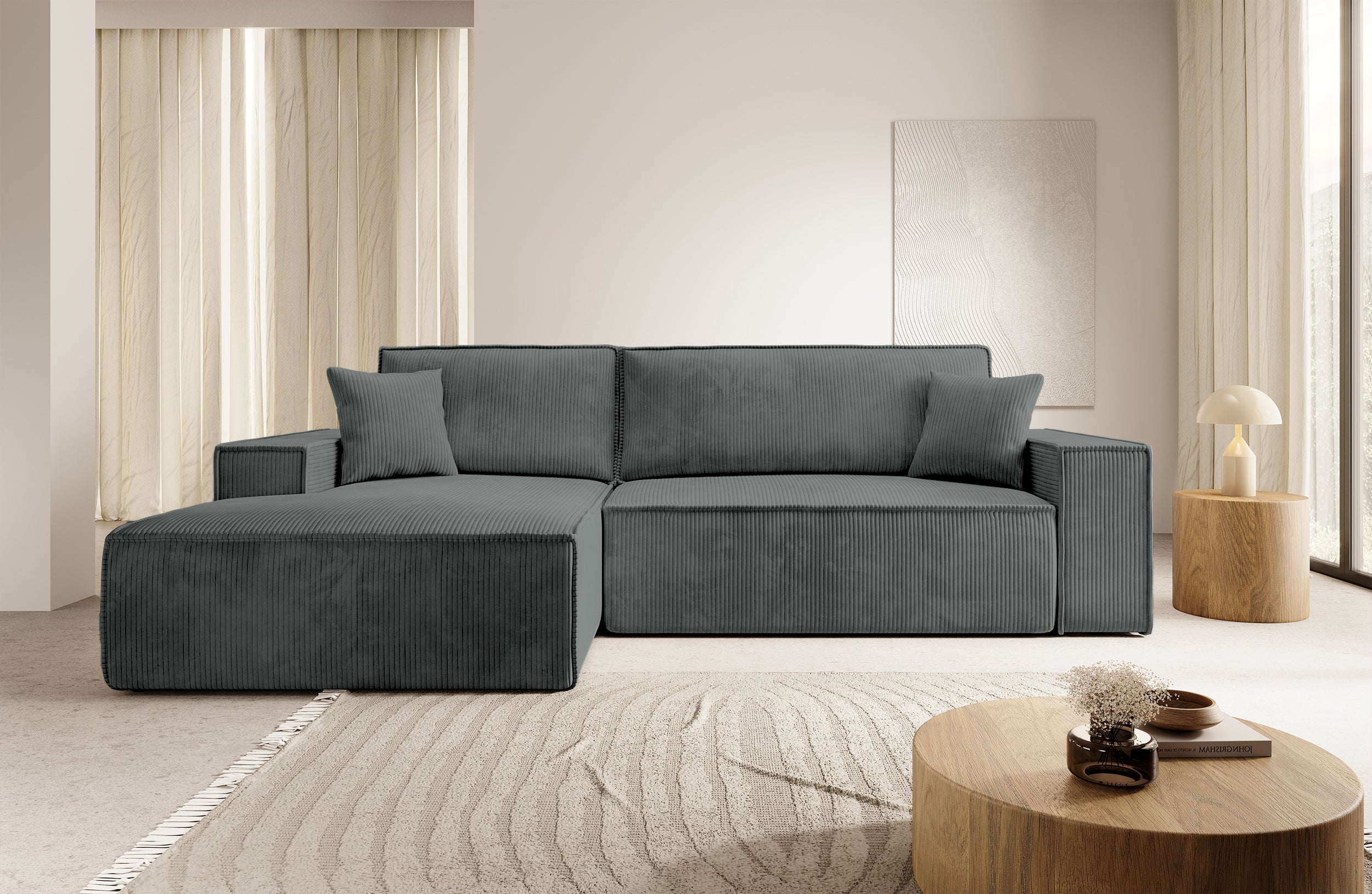 selsey-farese-new-ecksofa-l-links-mit-schlaffunktion-und-stauraum-grauer-cord image 2