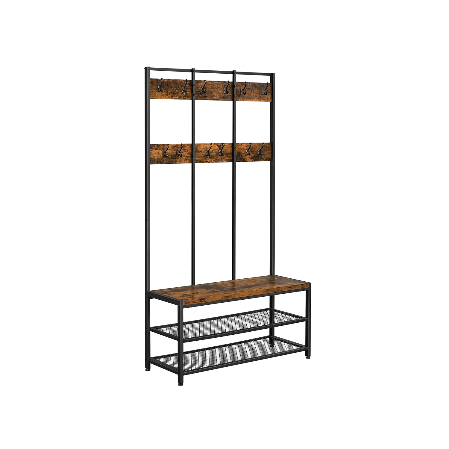 vasagle-kleiderst-nder-mit-sitzbank-garderobe-schuhbank-industriestil image 1
