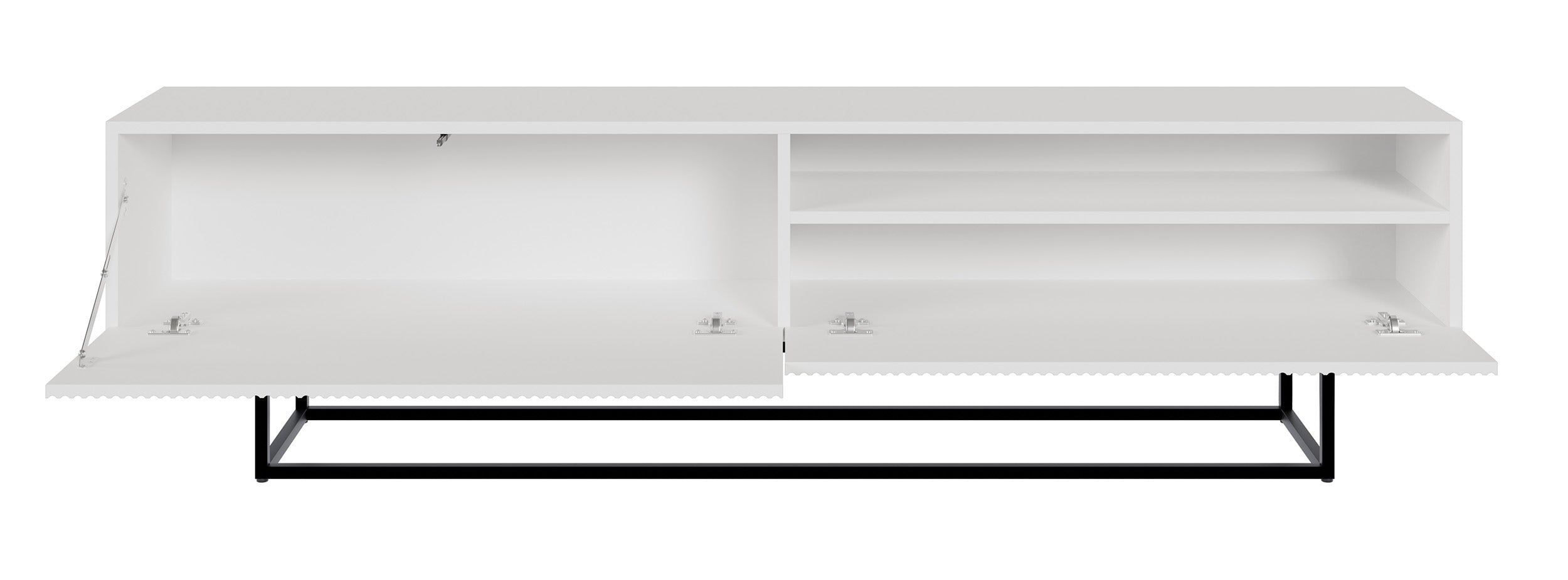 selsey-veldio-tv-schrank-175-cm-wei-gefr-ste-front-nische-schwarze-beine image 2