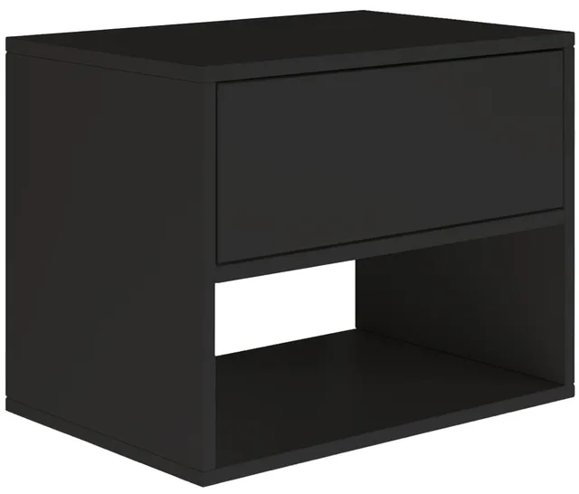 selsey-framme-h-ngender-nachttisch-mit-schublade-und-fach-50-cm-schwarz image 1