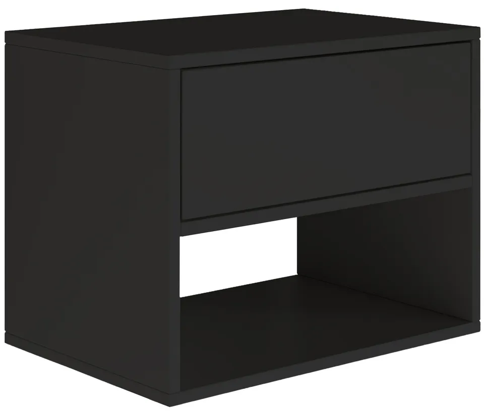 selsey-framme-h-ngender-nachttisch-mit-schublade-und-fach-50-cm-schwarz image 1