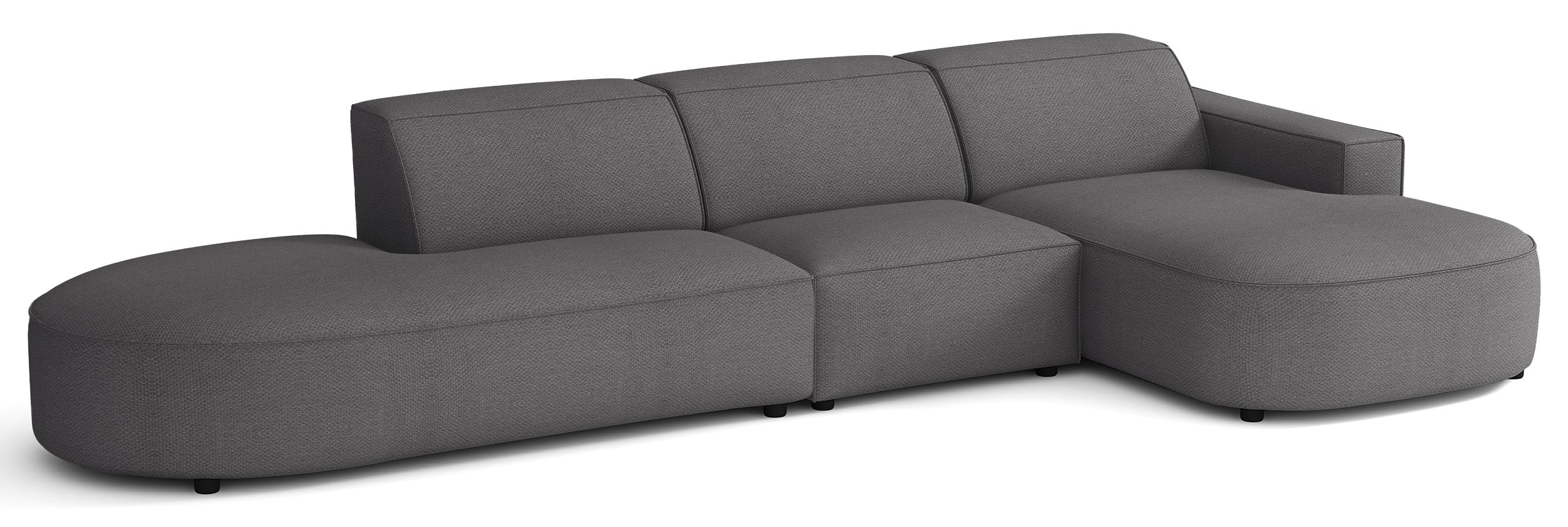 selsey-sallmo-modulares-ecksofa-l-form-rechts-dunkelgrauer-hydrophober-chenille image 3