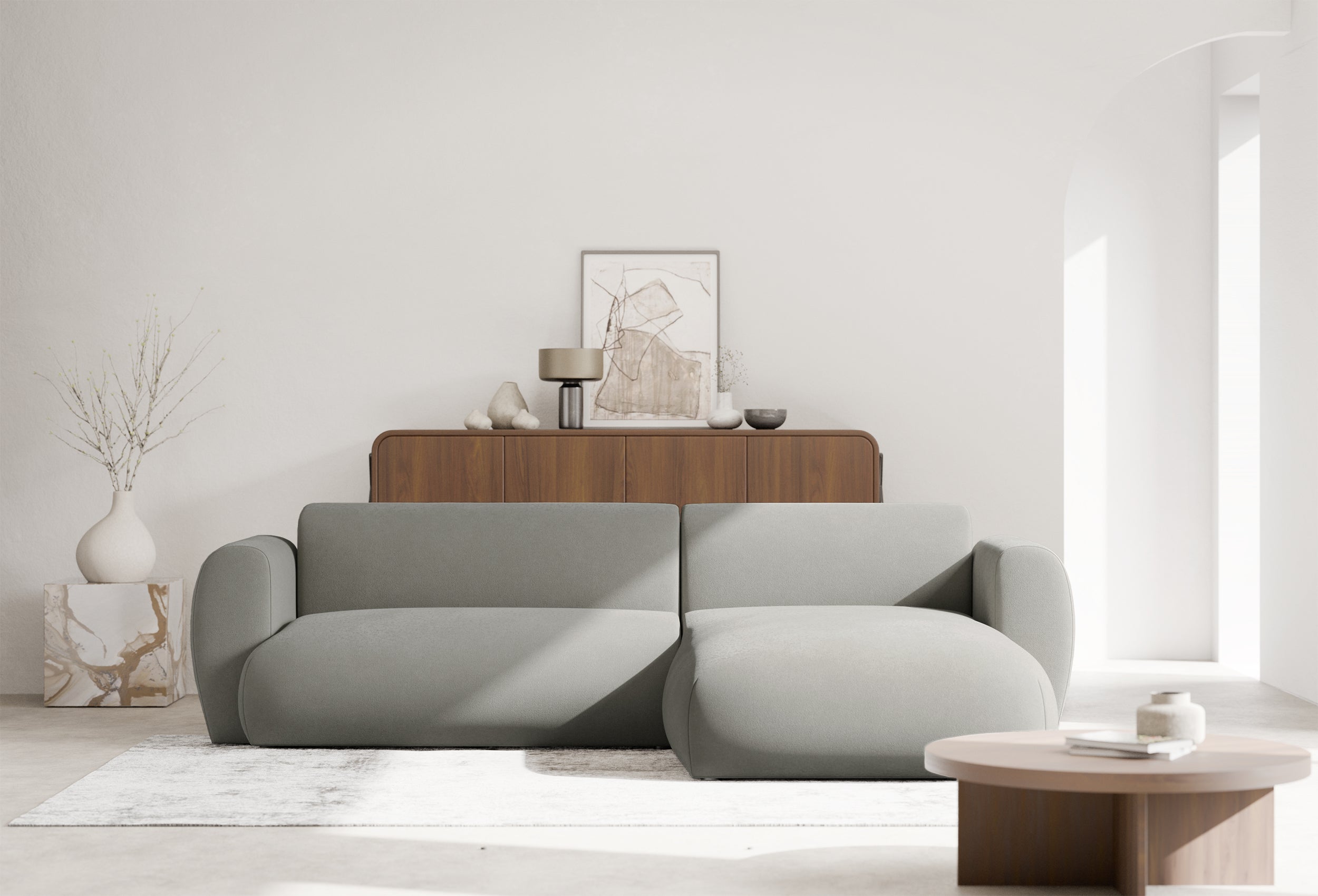 selsey-emia-ecksofa-mit-schlaffunktion-l-f-rmig-rechts-hellgrauer-chenille image 2