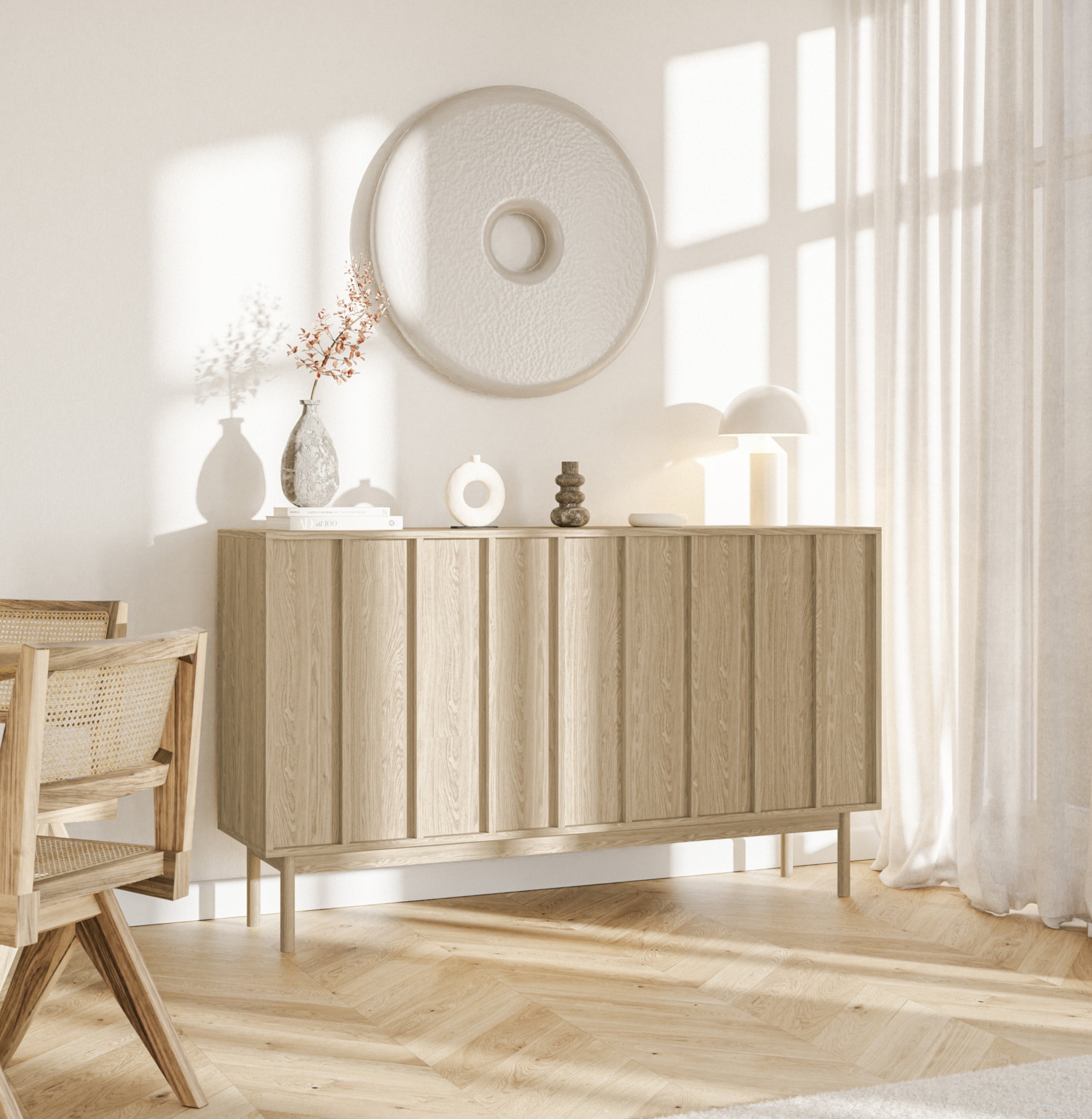 selsey-neksto-150-cm-dreht-r-kommode-ge-lte-eiche-mit-leistenfront image 2