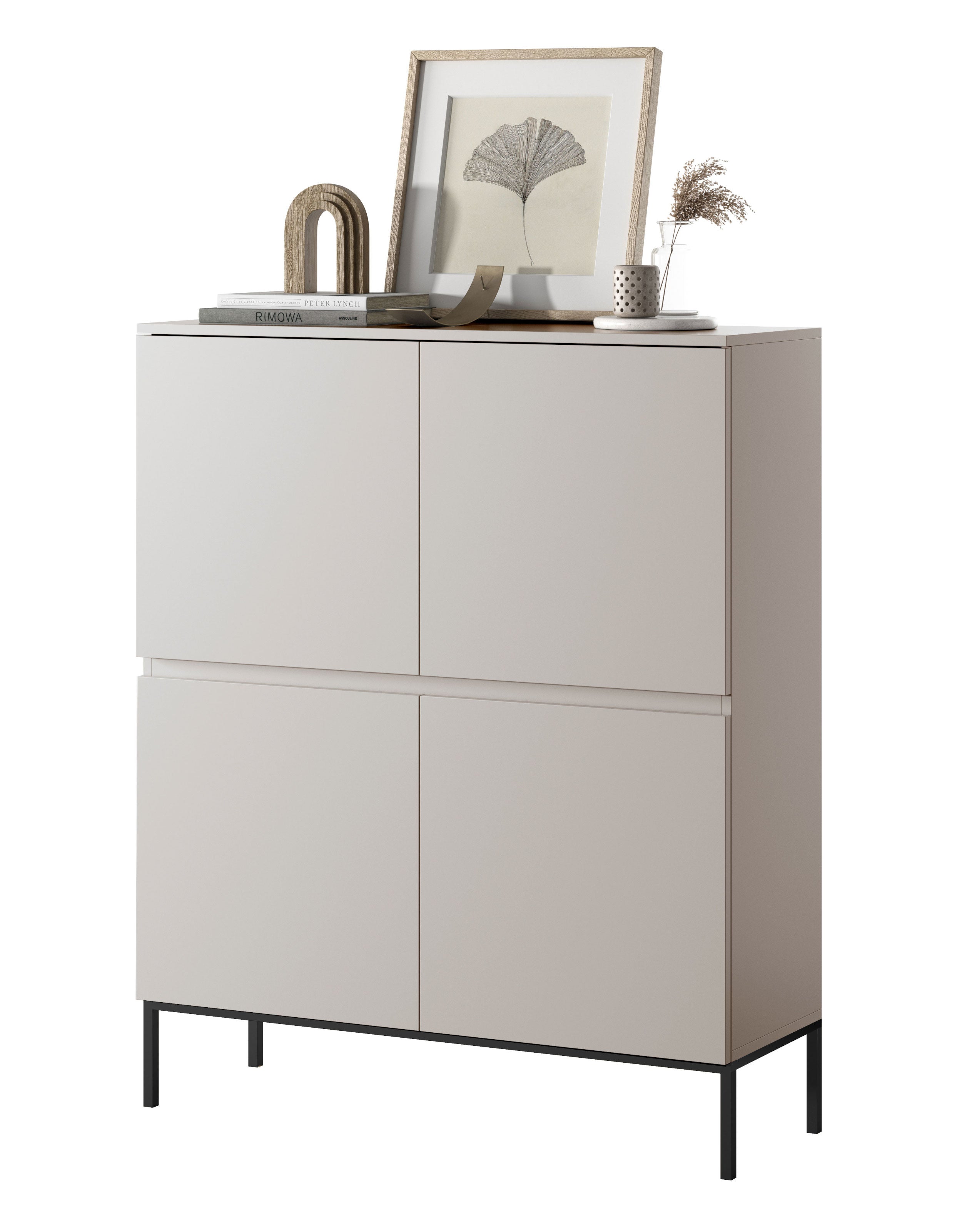 selsey-bemmi-hohe-kommode-100-cm-kaschmir-mit-stahlf-en image 5
