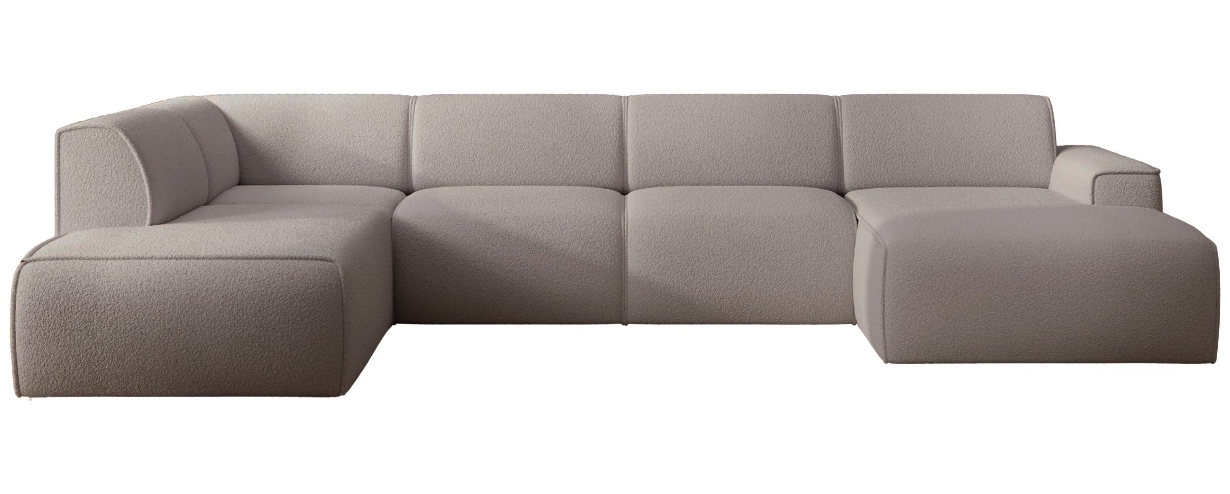 selsey-bouvi-ecksofa-u-f-rmig-linksseitig-grau-brauner-boucl image 1