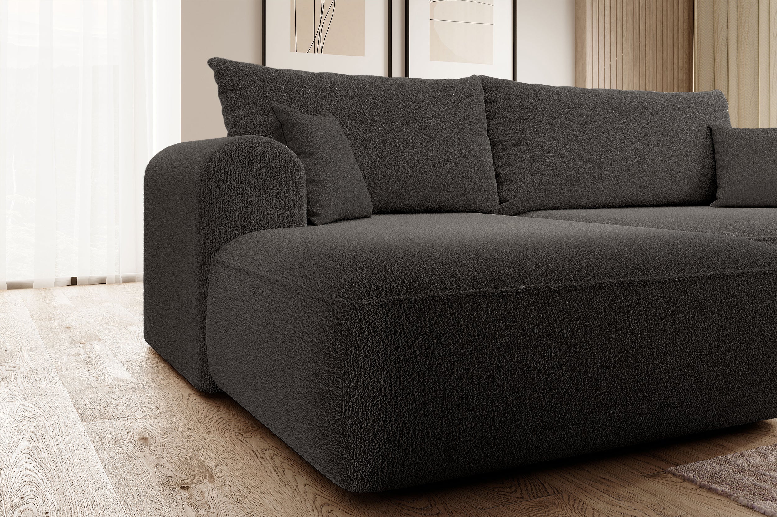 selsey-ovo-ecksofa-mit-schlaffunktion-l-form-links-dunkelgrau-boucl-mit-stauraum image 6