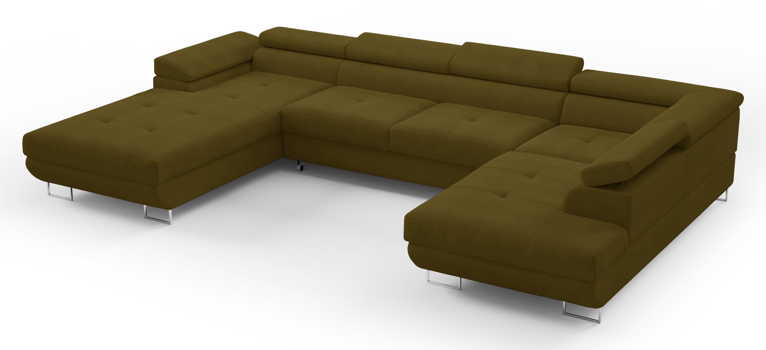 selsey-nollia-ecksofa-u-f-rmig-rechts-olivgr-nes-boucl-mit-schlaffunktion-und-st image 5