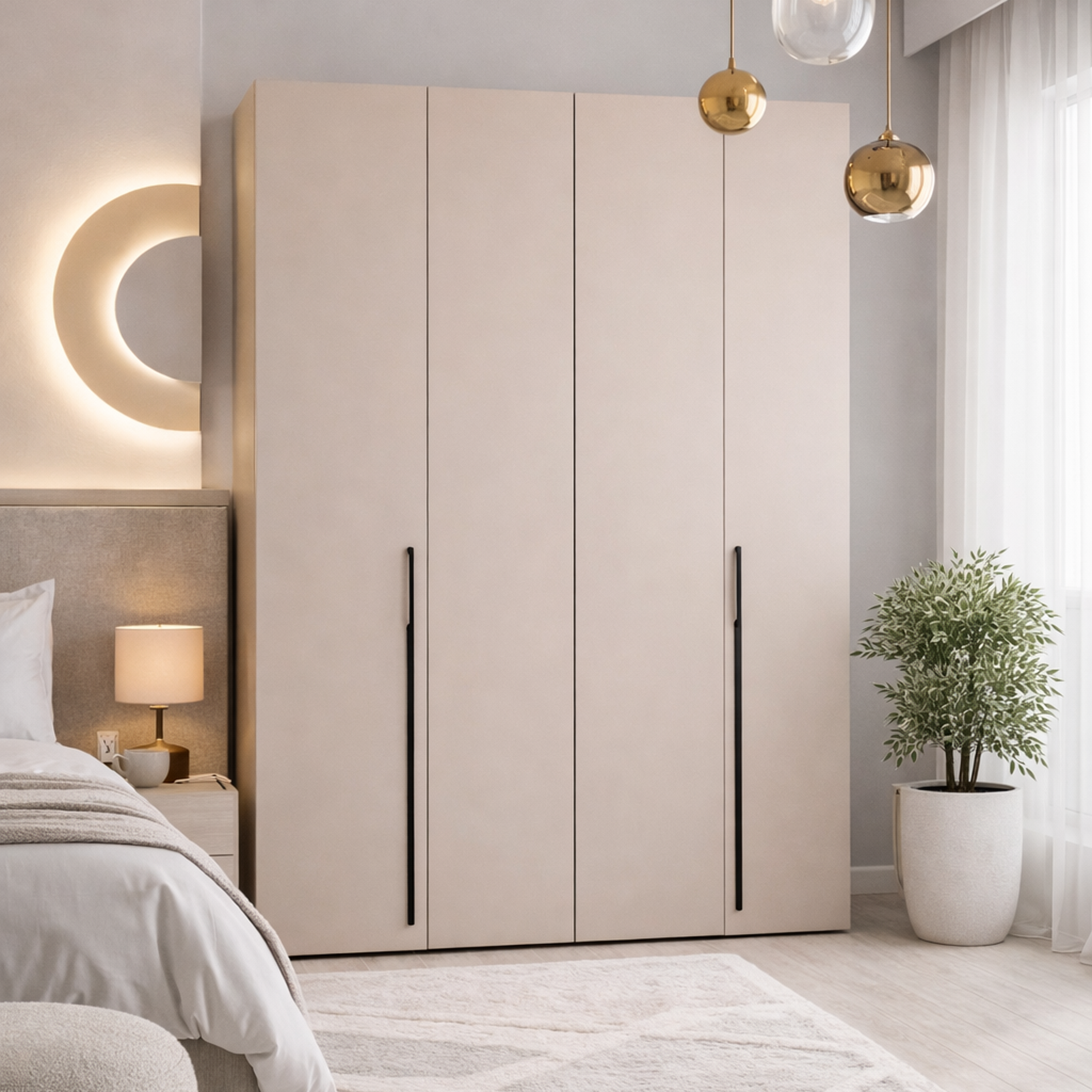 selsey-bari-kleiderschrank-200-cm-zweit-rig-mit-drei-schubladen-kaschmir image 2
