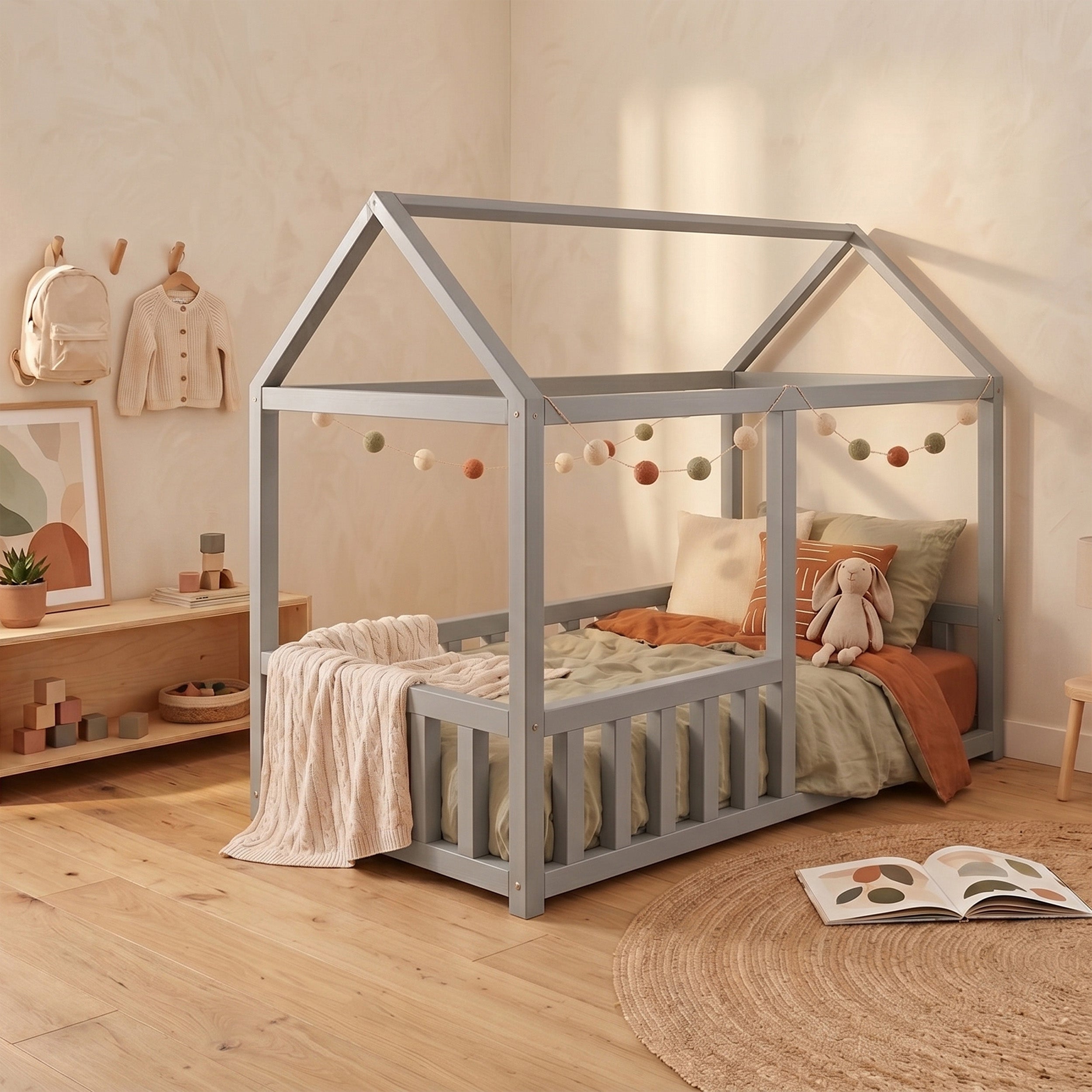 selsey-vistena-hausbett-75x160-cm-mit-matratze-grau image 5