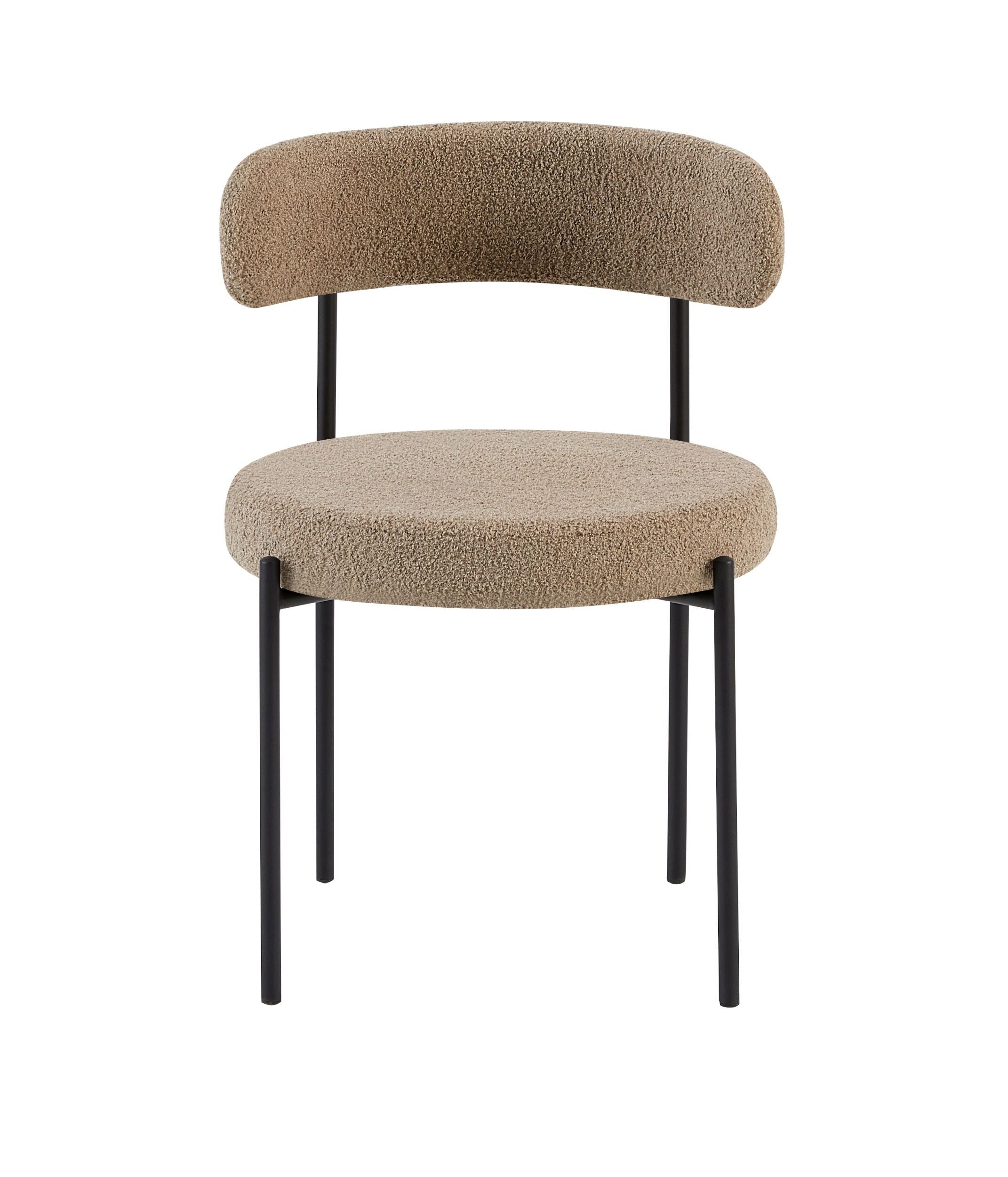 selsey-femiss-polsterstuhl-dunkelbeige-boucl-stoff image 2