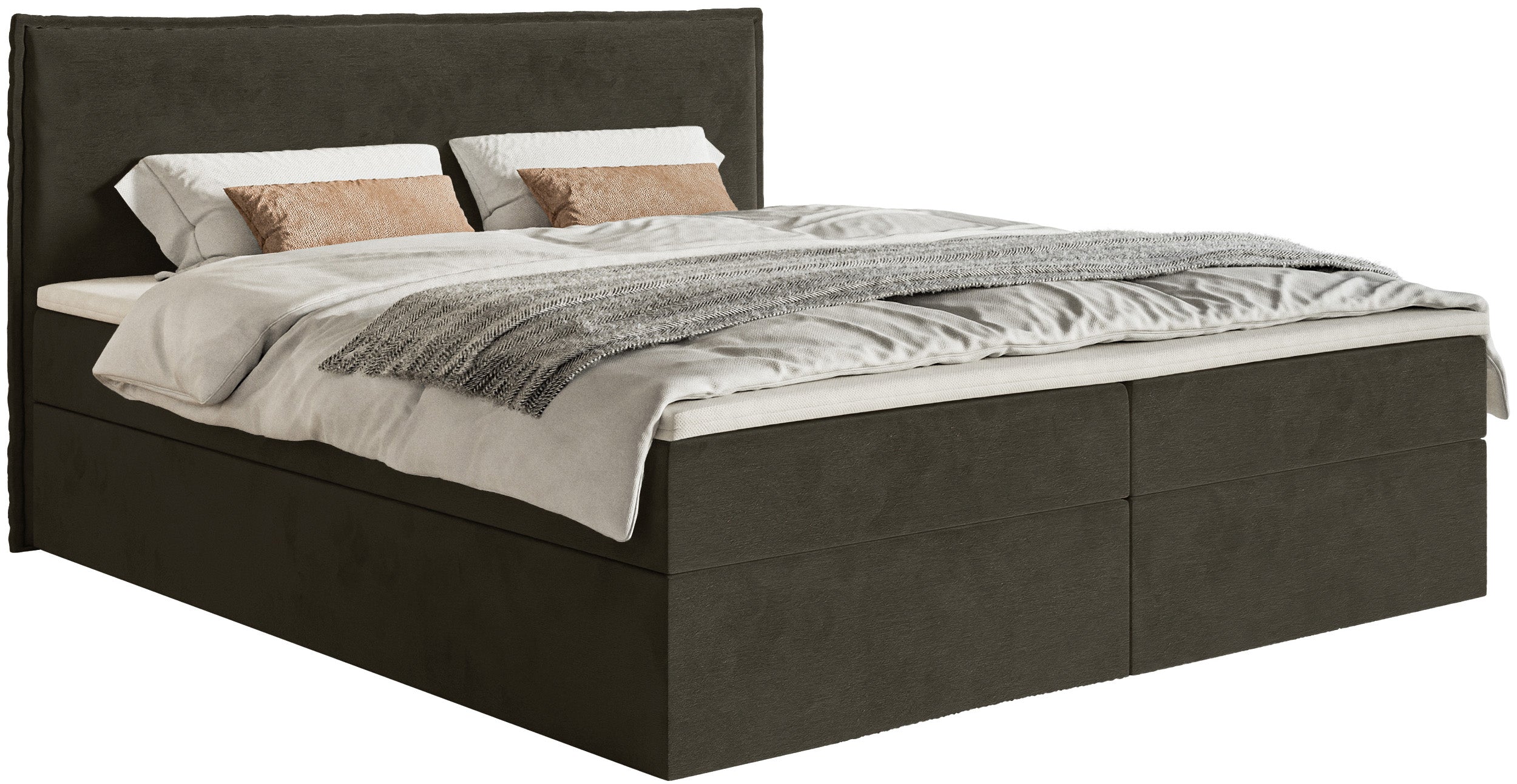 selsey-softie-kontinentalbett-140x200-cm-mit-stauraum-und-topper-dunkelgr-ner-sa image 1
