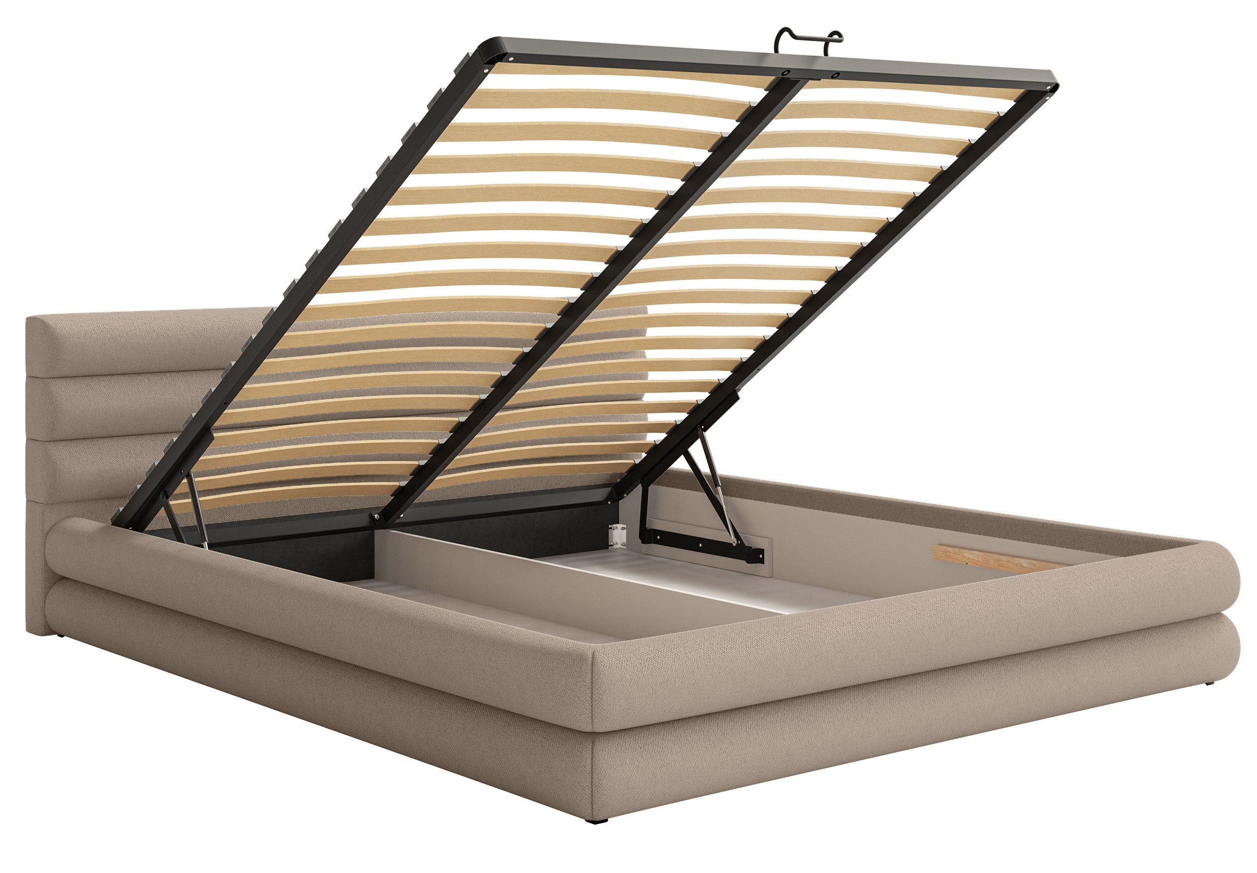 selsey-alegre-polsterbett-140x200-cm-mit-bettkasten-beige-chenille-metallrahmen image 5
