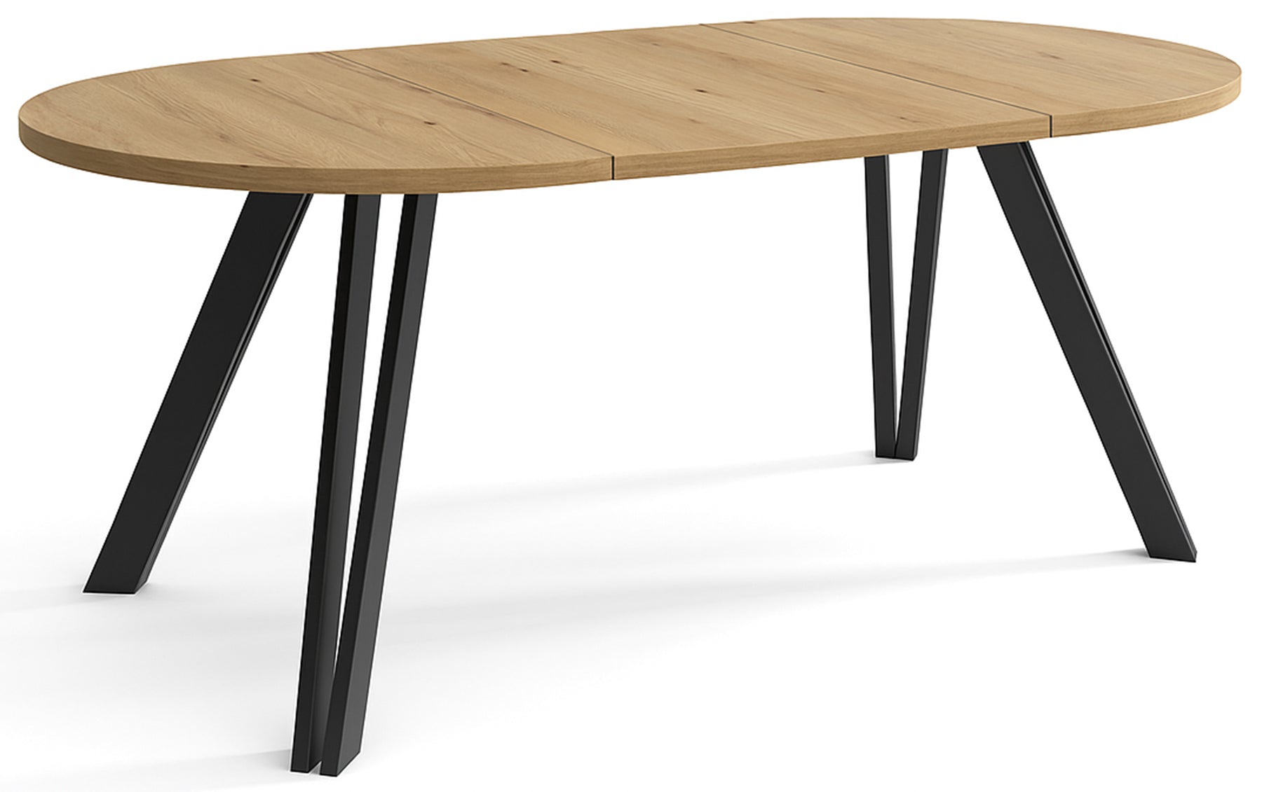 selsey-nuuvel-ausziehbarer-esstisch-100-180x100-cm-artisan-eiche-schwarze-beine image 3