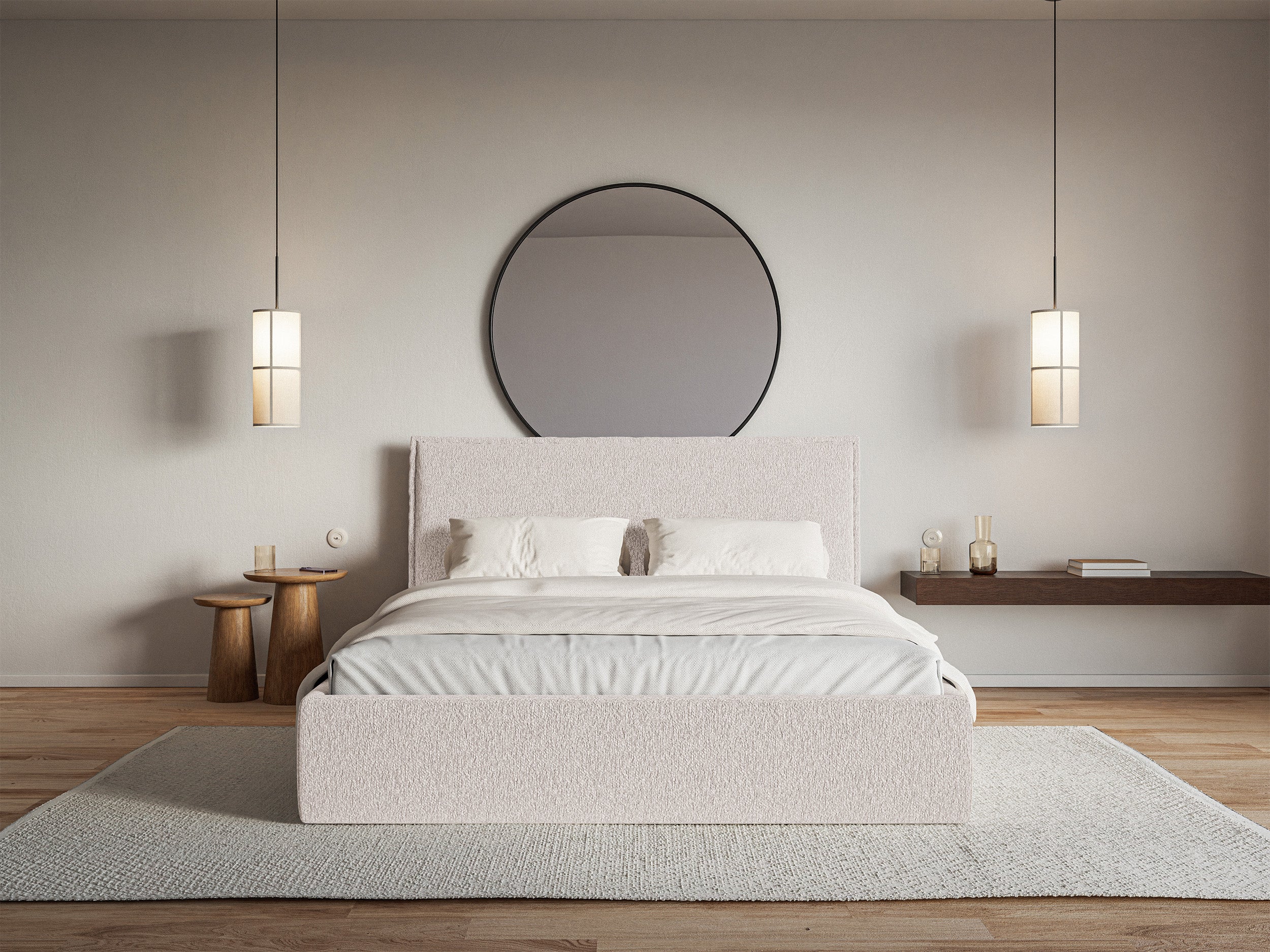 selsey-softie-slim-polsterbett-140x200-cm-mit-stauraum-beige-chenille-metallrahm image 2