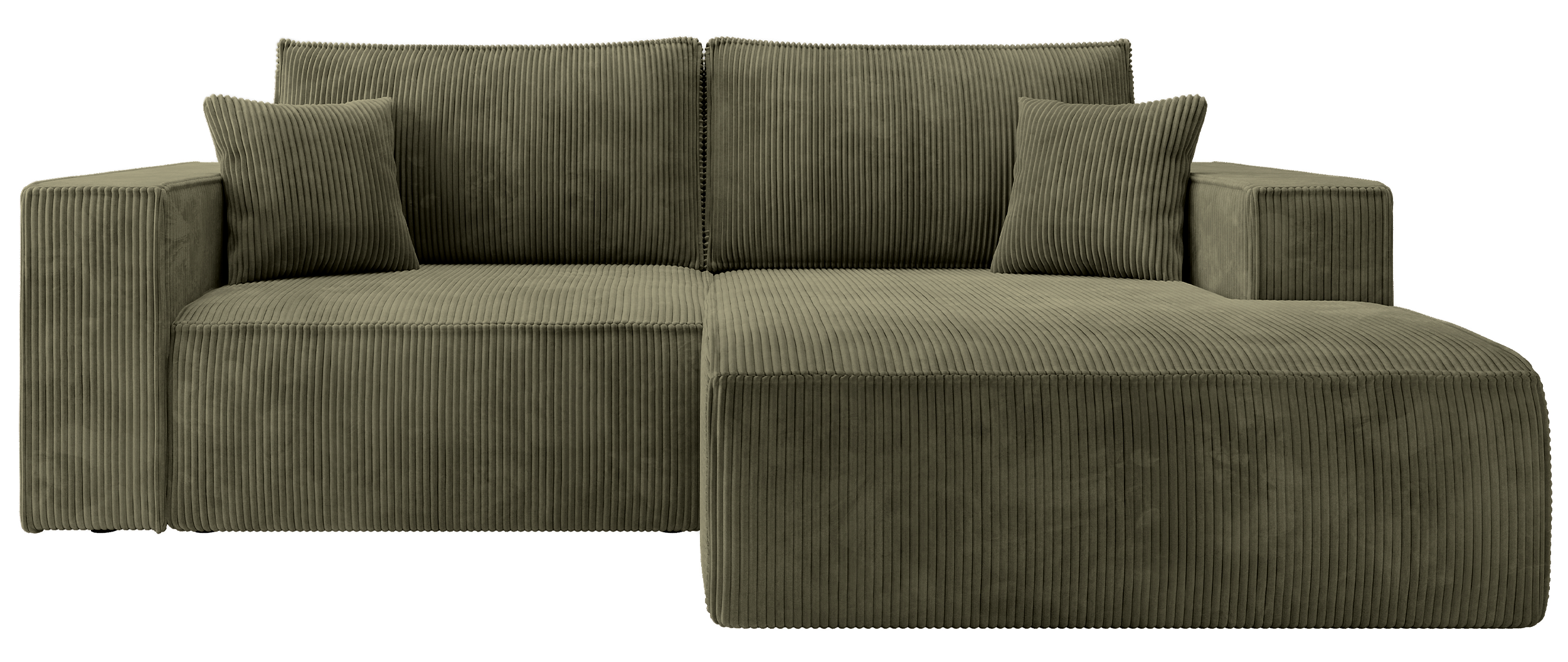 selsey-farese-mini-ecksofa-mit-schlaffunktion-rechts-olivgr-n-cord image 1