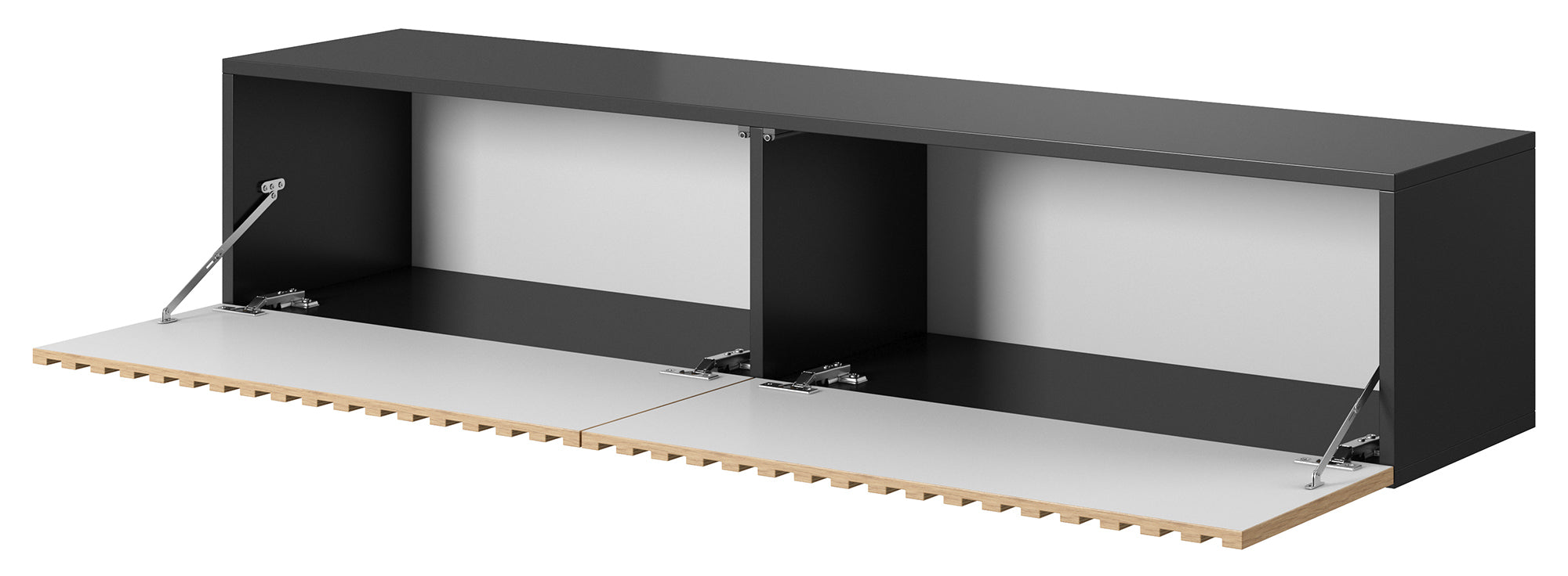 selsey-telire-tv-schrank-138-6-cm-schwarz-mit-lamellenfront-artisan-eiche image 5