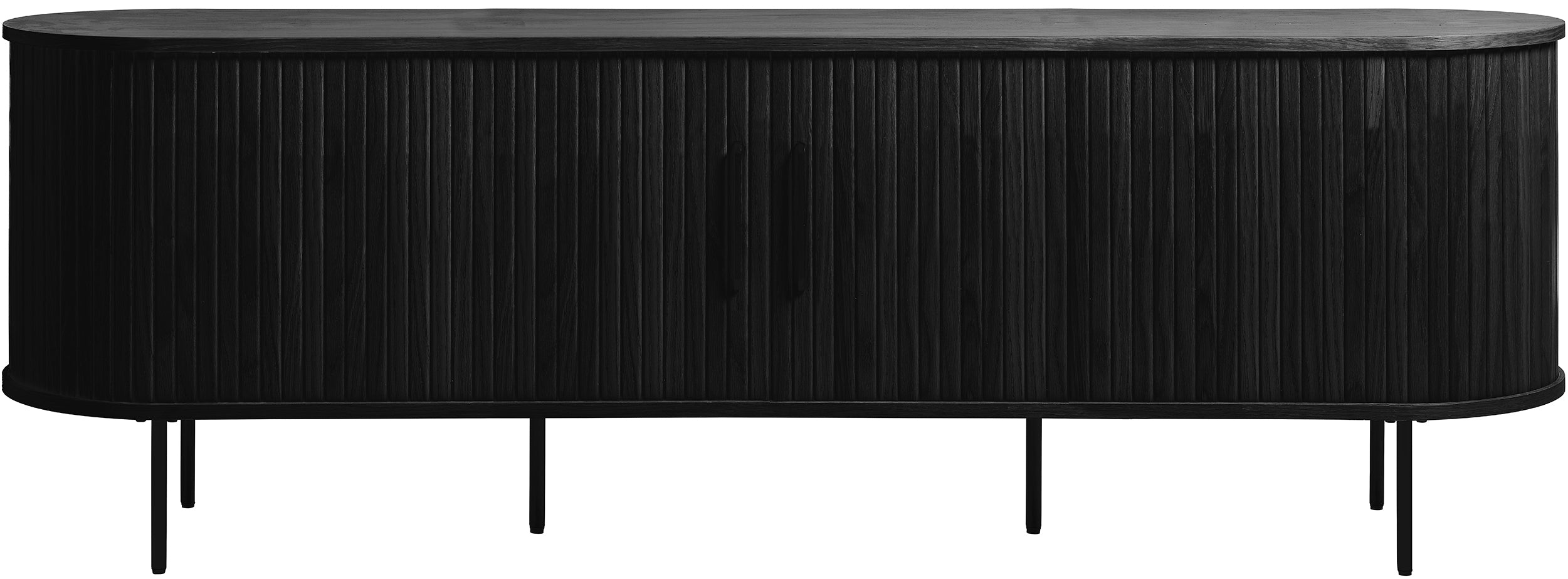 selsey-gativel-tv-schrank-180-cm-lamellen-eiche-schwarz image 1