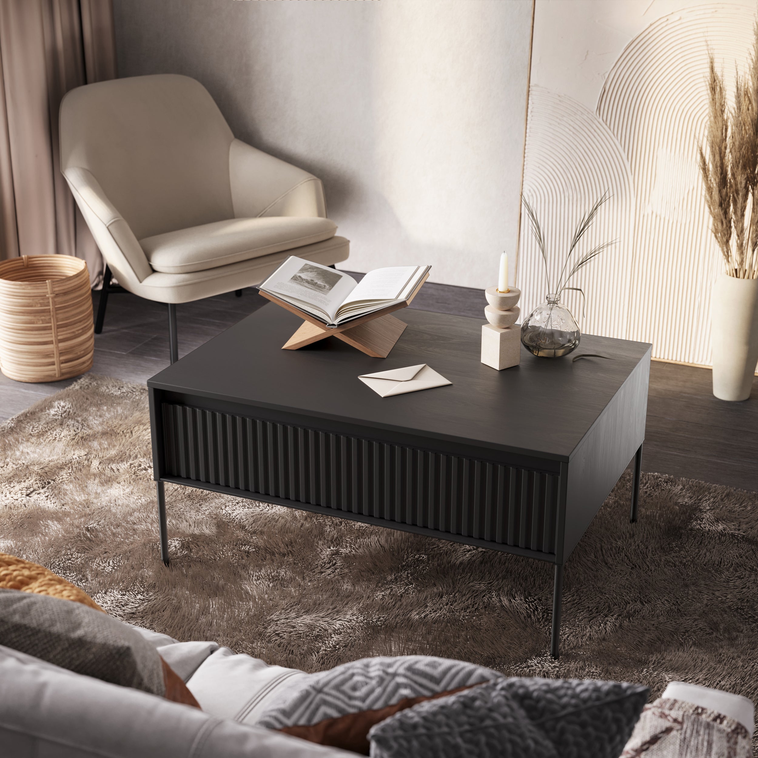 selsey-trend-couchtisch-100-cm-schwarz image 2